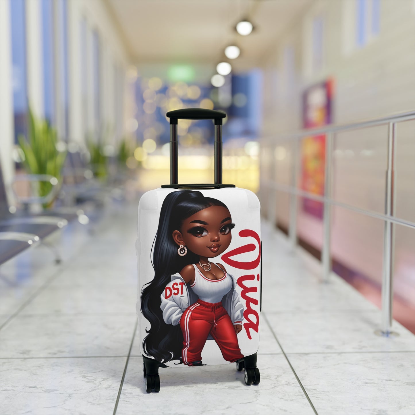 Chic Luggage Cover for Trendsetters, Stylish Travel Accessory, Personalized Suitcase Protector, Ideal Gift for Travelers, Fashionable