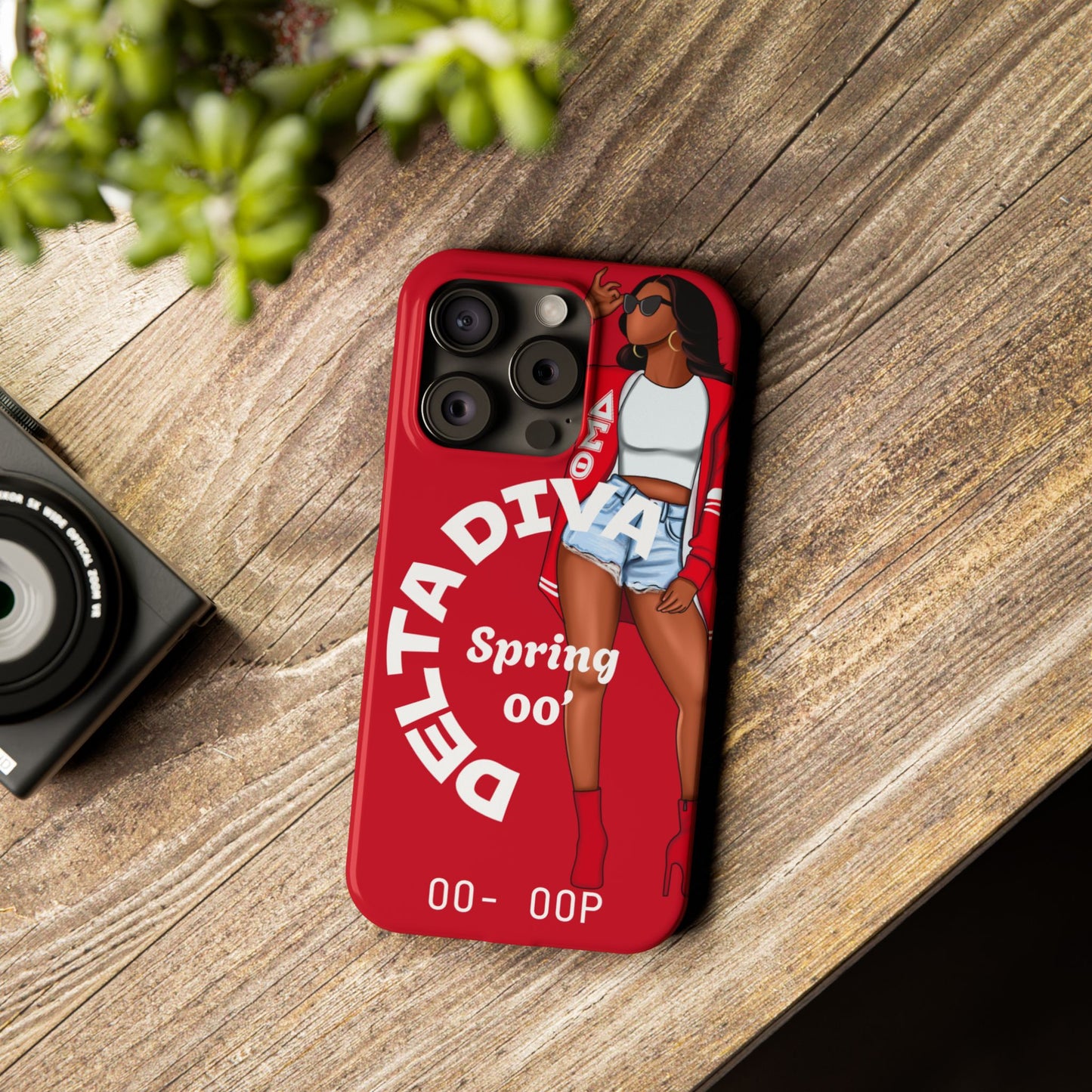 Personalize Delta Diva Soror Chic Slim Phone Case, Stylish Phone Cover, Trendy Gadget Accessory, Gifts for Her,Personalized Phone Protection