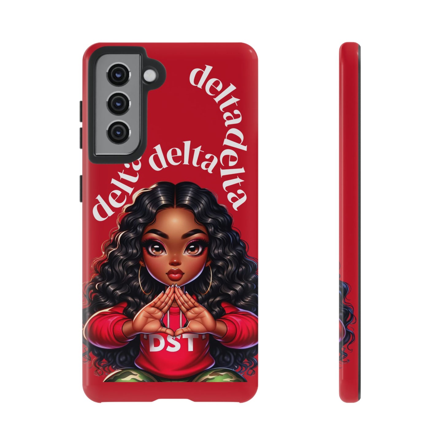 Delta Delta Tough Phone Case, Sorority Gifts, Cute Phone Accessories, Red Phone Cover, Greek Life
