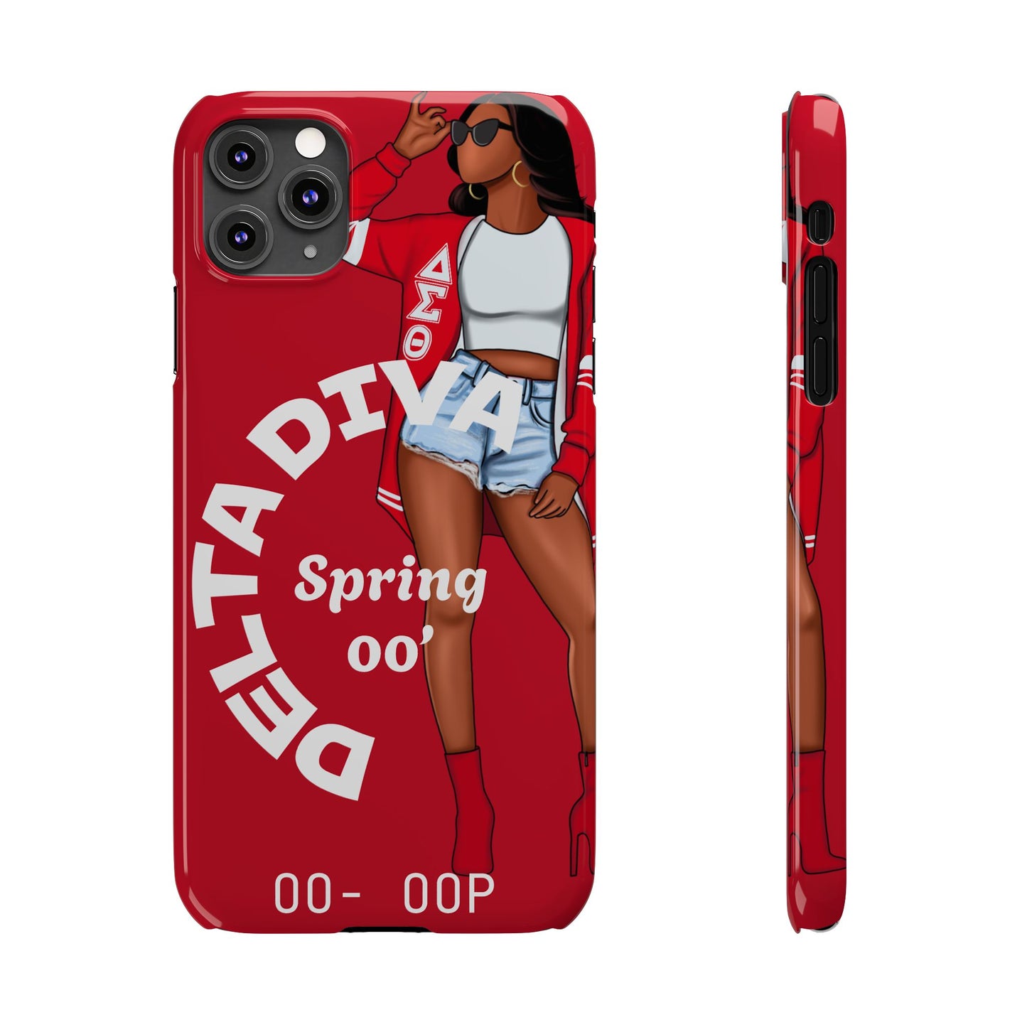 Personalize Delta Diva Soror Chic Slim Phone Case, Stylish Phone Cover, Trendy Gadget Accessory, Gifts for Her,Personalized Phone Protection