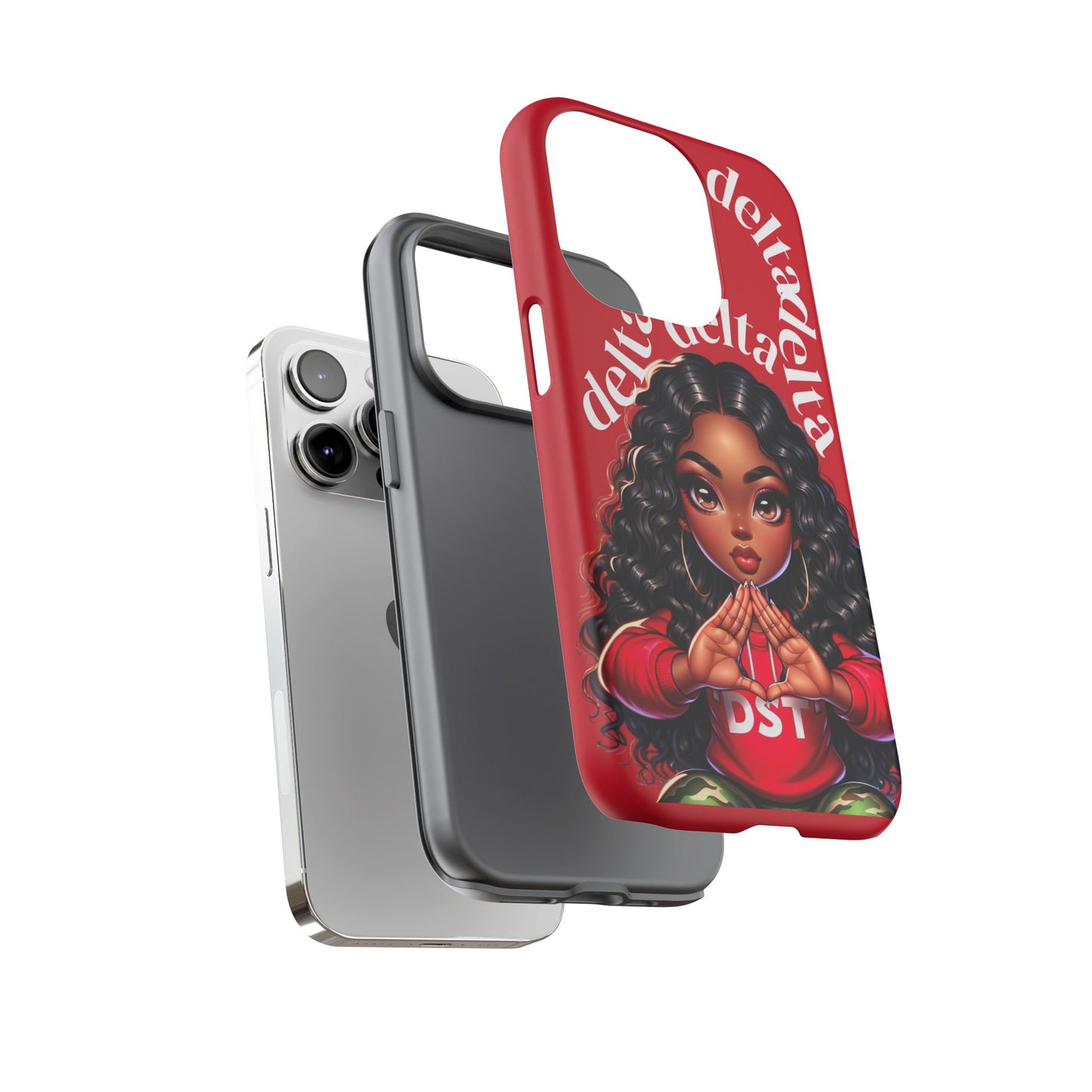 Delta Delta Tough Phone Case, Sorority Gifts, Cute Phone Accessories, Red Phone Cover, Greek Life
