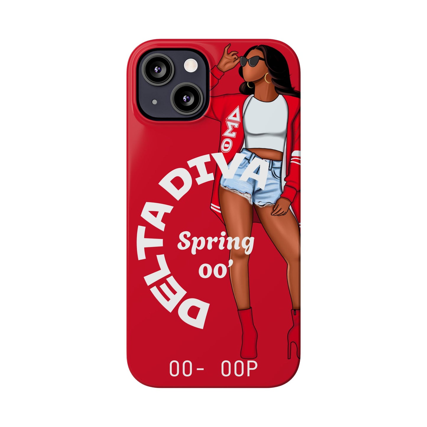 Personalize Delta Diva Soror Chic Slim Phone Case, Stylish Phone Cover, Trendy Gadget Accessory, Gifts for Her,Personalized Phone Protection