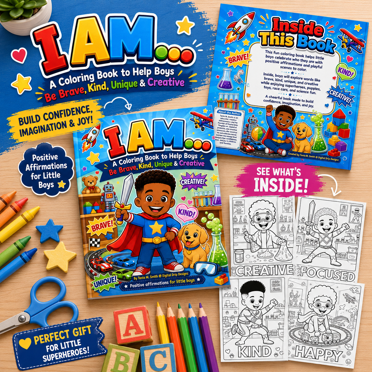 I AM: A Coloring Book to Celebrate Black Boys Boys