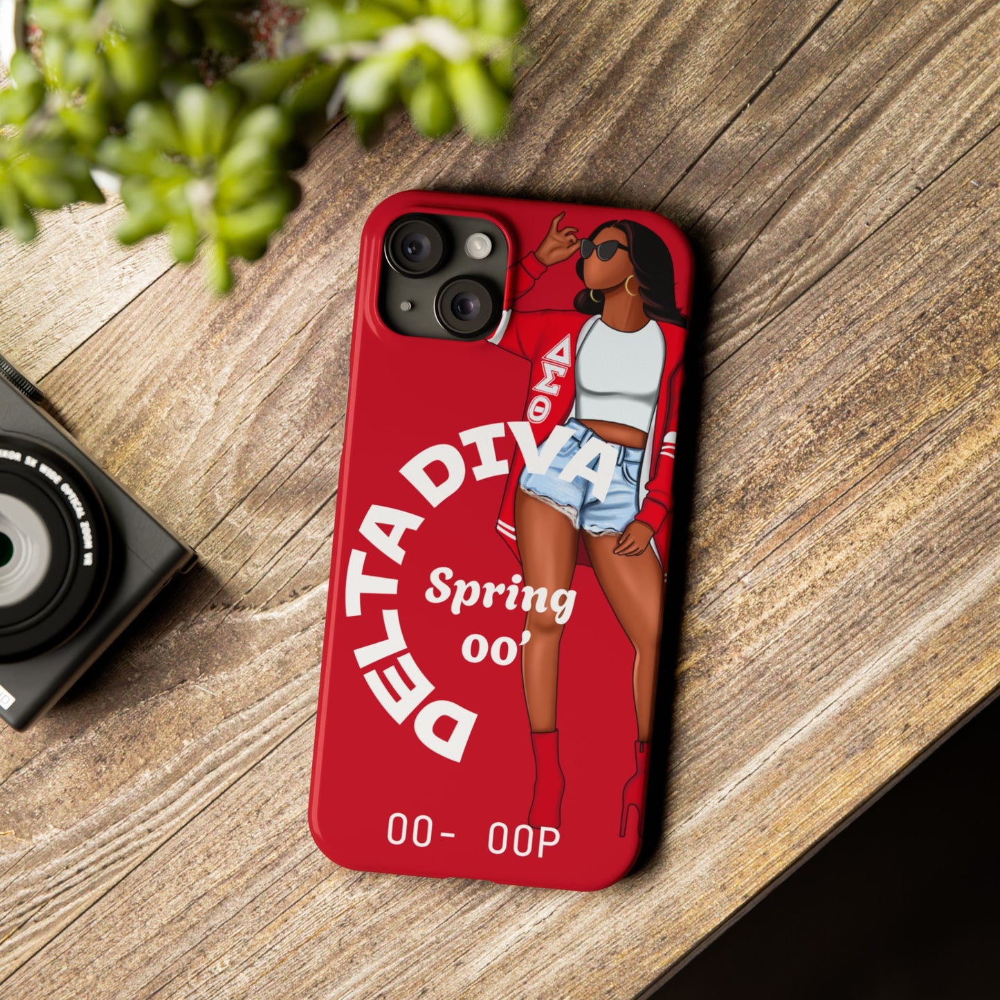 Personalize Delta Diva Soror Chic Slim Phone Case, Stylish Phone Cover, Trendy Gadget Accessory, Gifts for Her,Personalized Phone Protection