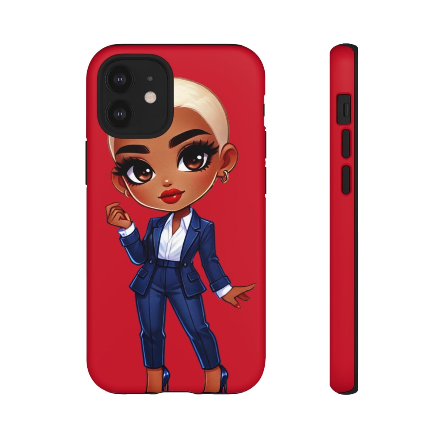 Stylish Phone Case with Confident “Deedra” Character Design, Protects Your Phone, Unique Gift, Trendy Accessory, Fashion Statement