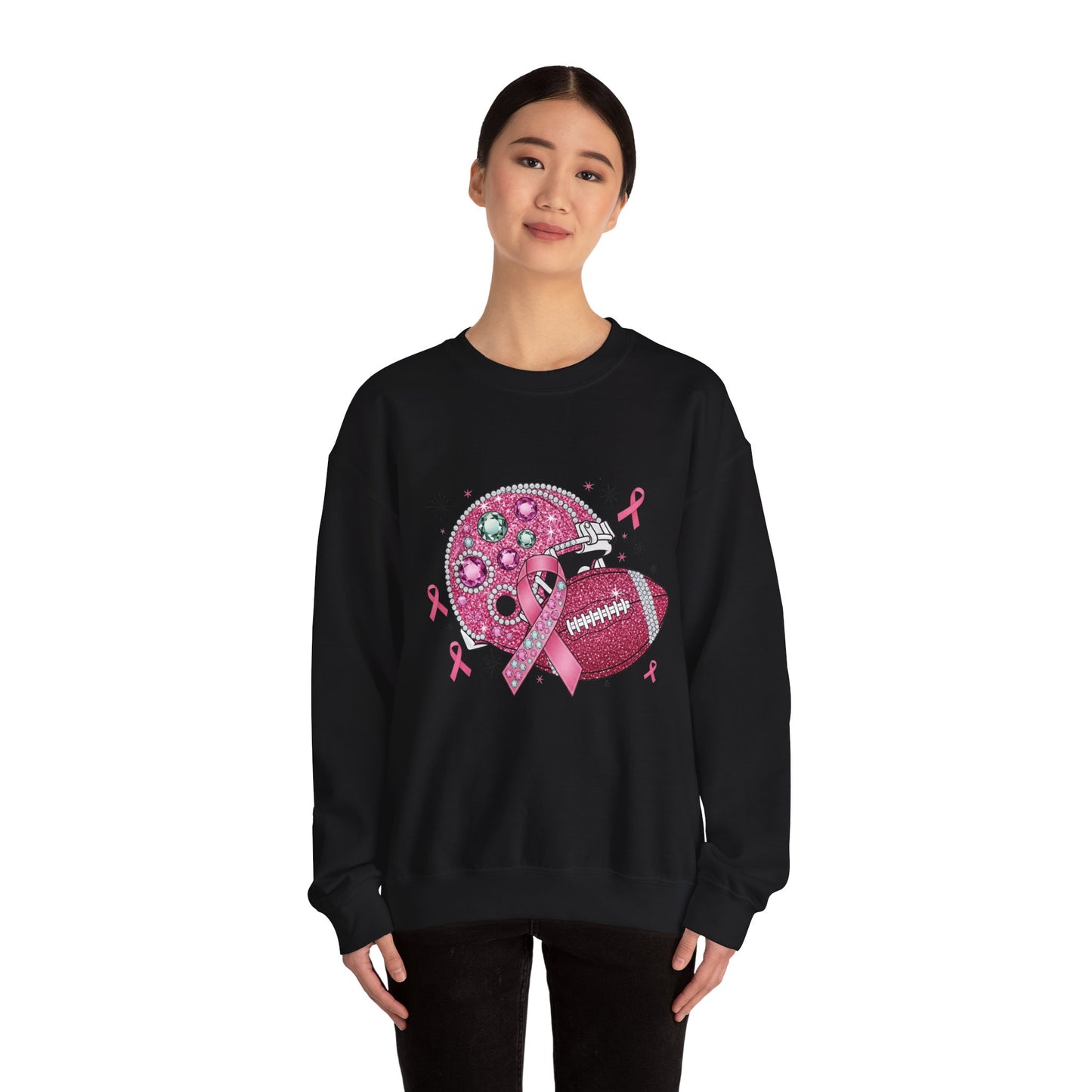 Pink Helmet Breast Cancer Awareness Sweatshirt - Tackle Breast Cancer, Unisex Crewneck, Gift for Sports Lovers, October Awareness, Supportive [...]