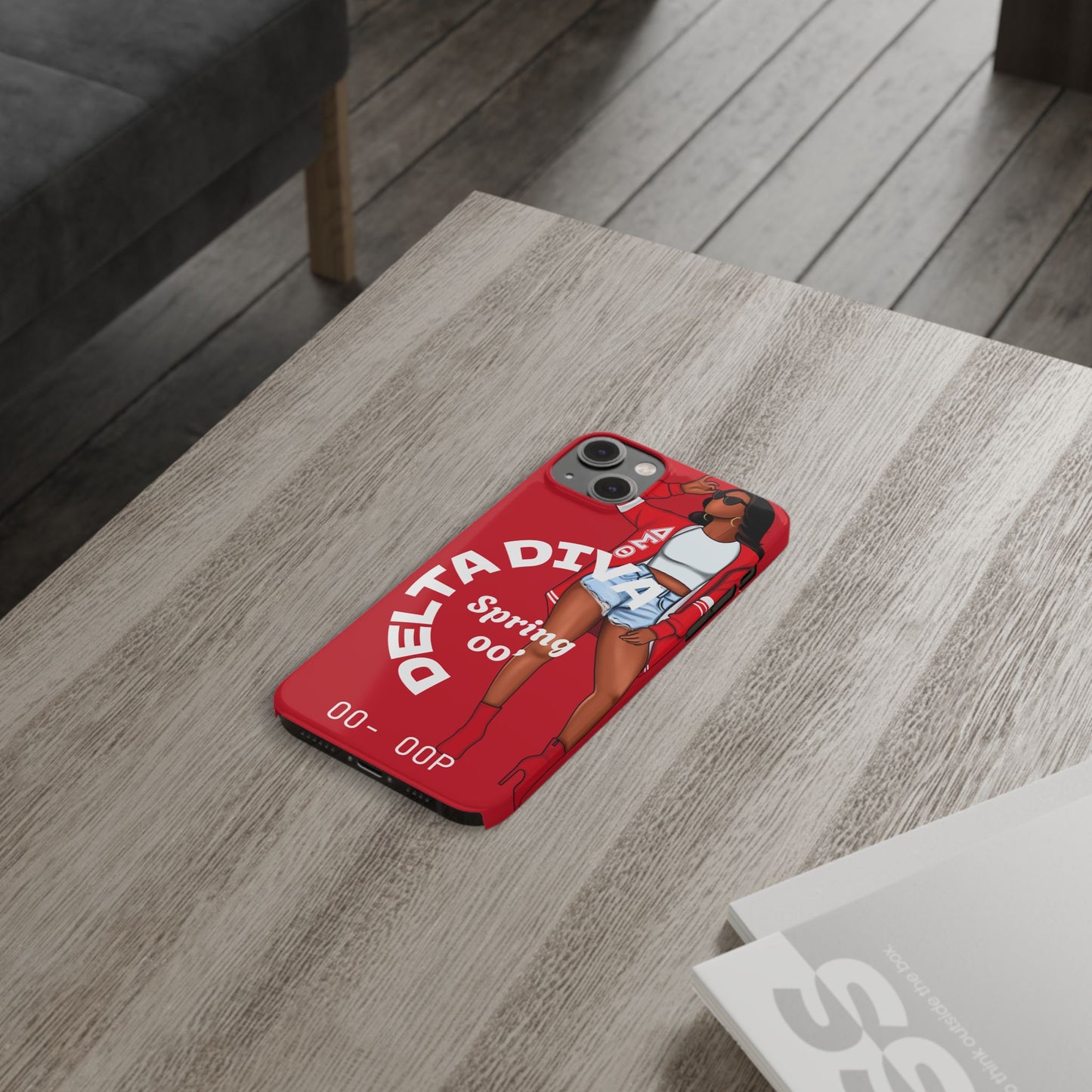 Personalize Delta Diva Soror Chic Slim Phone Case, Stylish Phone Cover, Trendy Gadget Accessory, Gifts for Her,Personalized Phone Protection