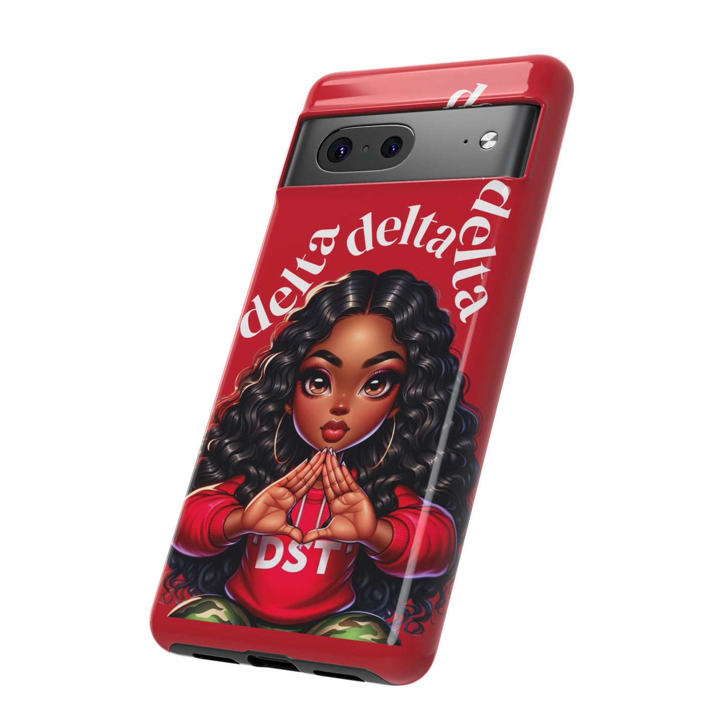 Delta Delta Tough Phone Case, Sorority Gifts, Cute Phone Accessories, Red Phone Cover, Greek Life