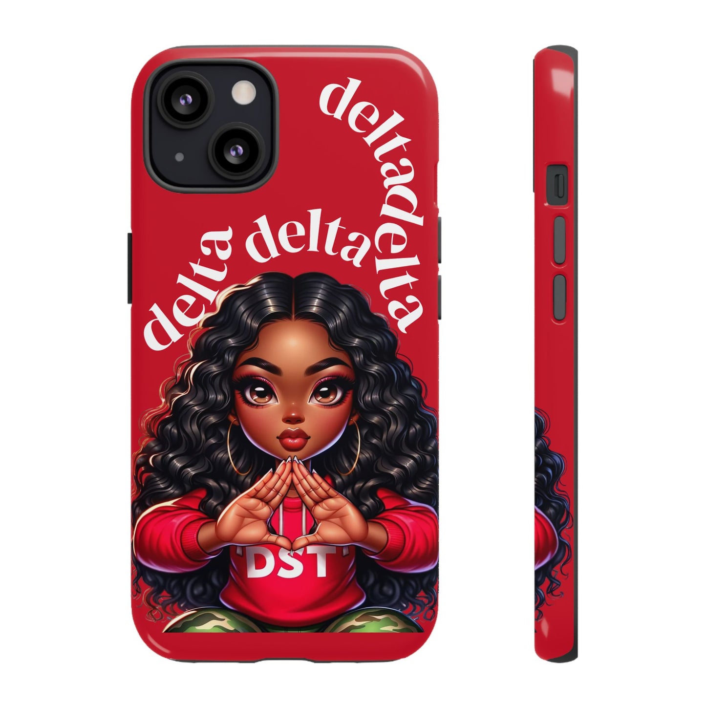 Delta Delta Tough Phone Case, Sorority Gifts, Cute Phone Accessories, Red Phone Cover, Greek Life