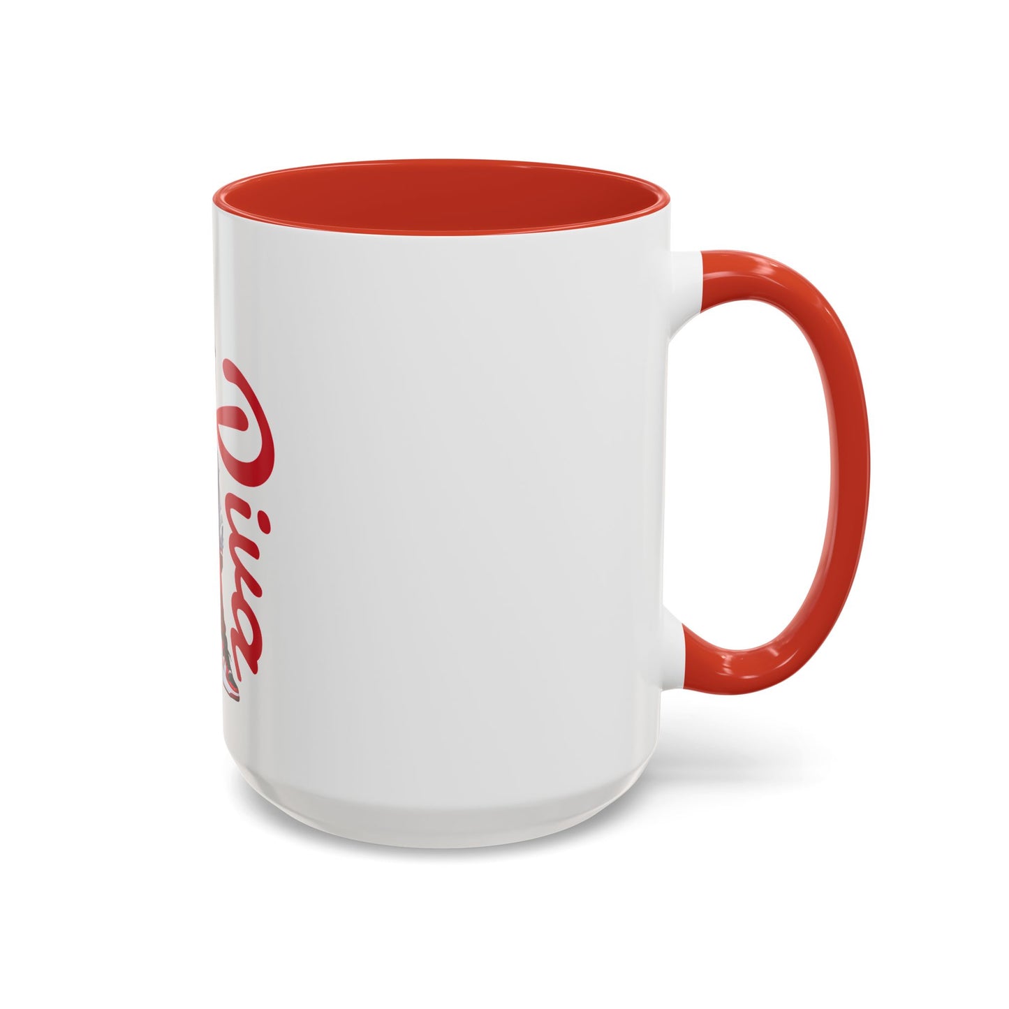 Diva Accent Coffee Mug, Stylish Coffee Cup, Gift for Her, Trendy Drinkware, Diva Mug for Coffee Lovers