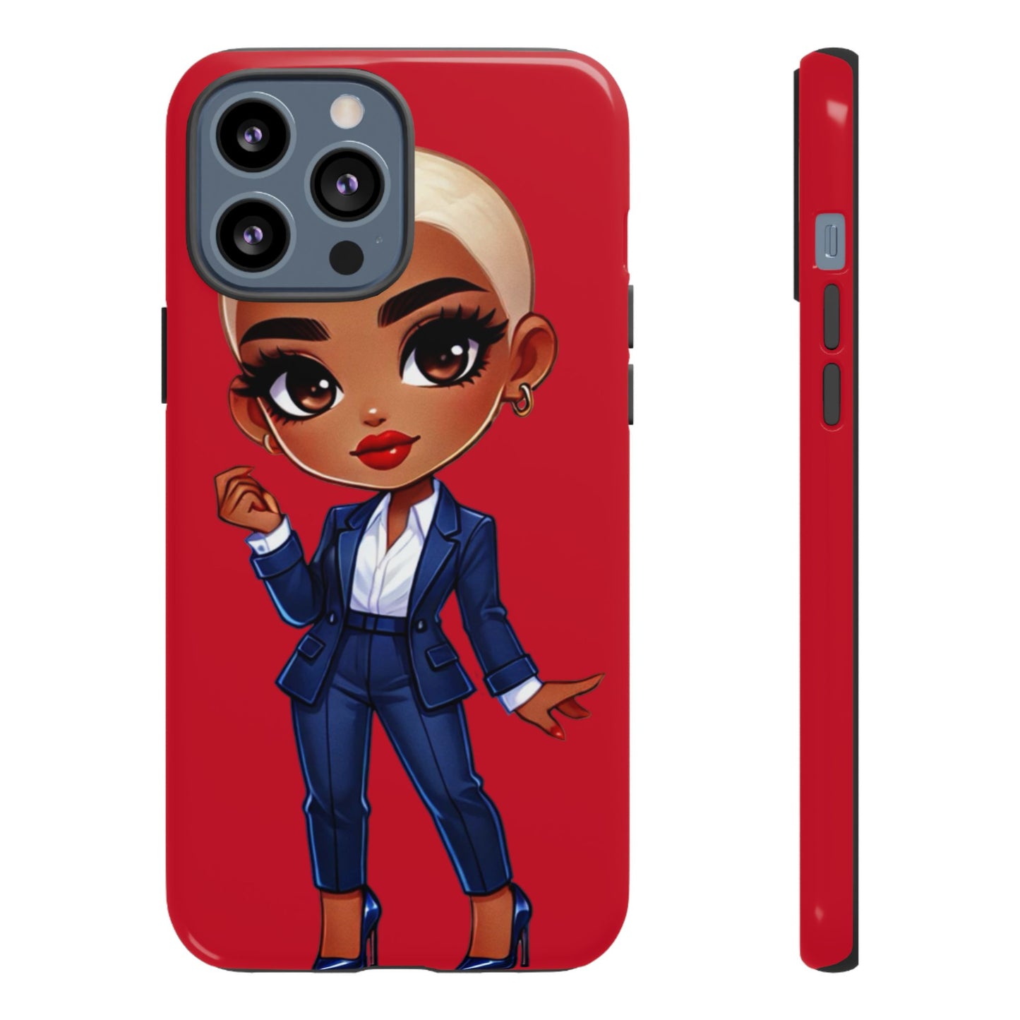 Stylish Phone Case with Confident “Deedra” Character Design, Protects Your Phone, Unique Gift, Trendy Accessory, Fashion Statement