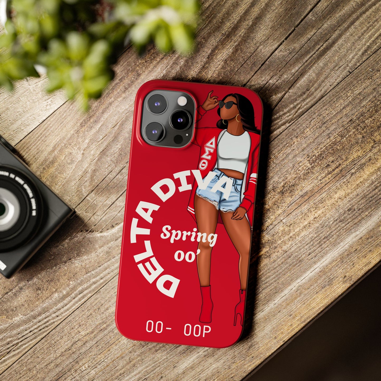 Personalize Delta Diva Soror Chic Slim Phone Case, Stylish Phone Cover, Trendy Gadget Accessory, Gifts for Her,Personalized Phone Protection