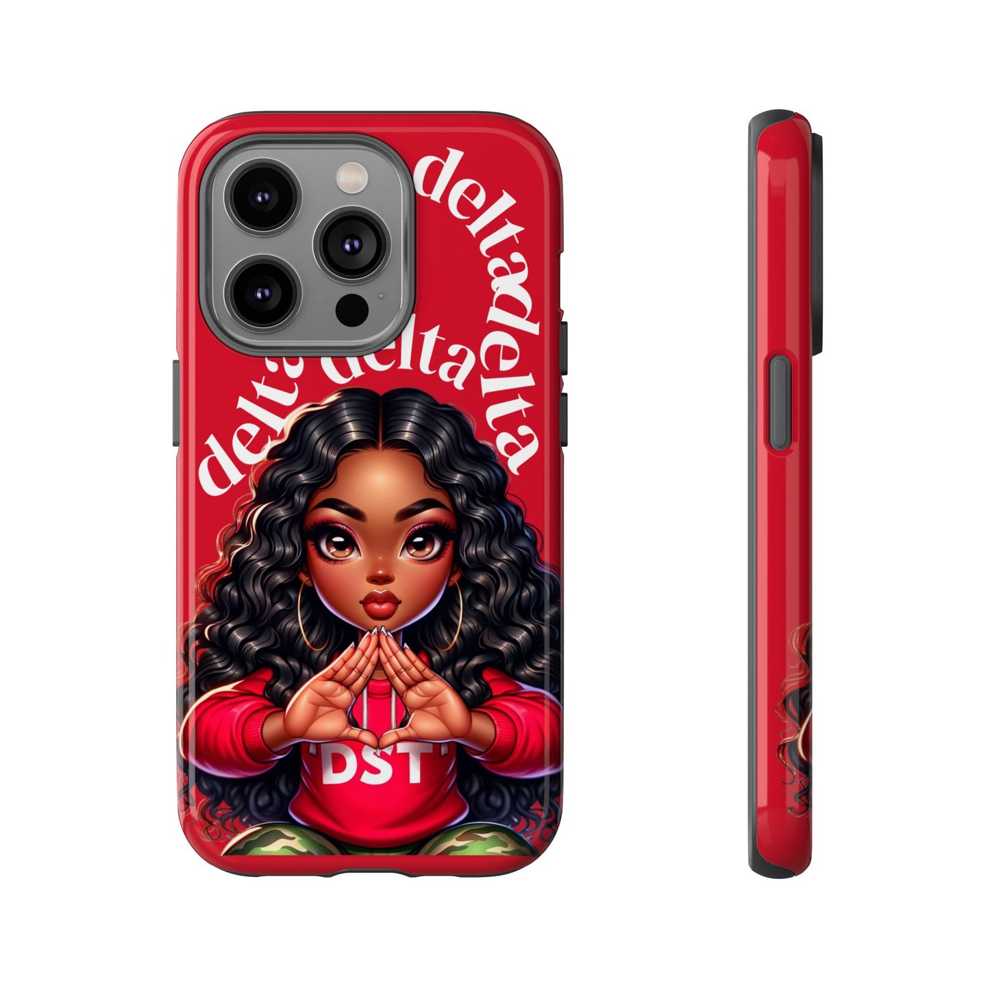 Delta Delta Tough Phone Case, Sorority Gifts, Cute Phone Accessories, Red Phone Cover, Greek Life