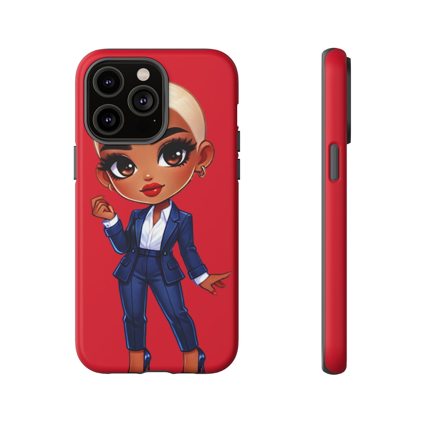 Stylish Phone Case with Confident “Deedra” Character Design, Protects Your Phone, Unique Gift, Trendy Accessory, Fashion Statement