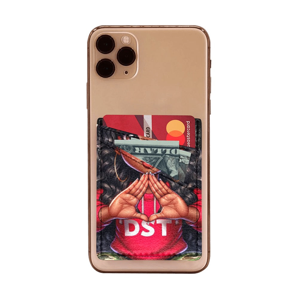 DST Pyramid Camo Girl Phone Card Holder