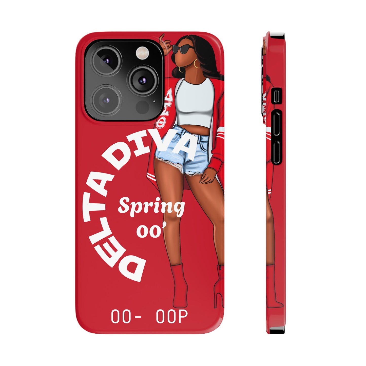 Personalize Delta Diva Soror Chic Slim Phone Case, Stylish Phone Cover, Trendy Gadget Accessory, Gifts for Her,Personalized Phone Protection