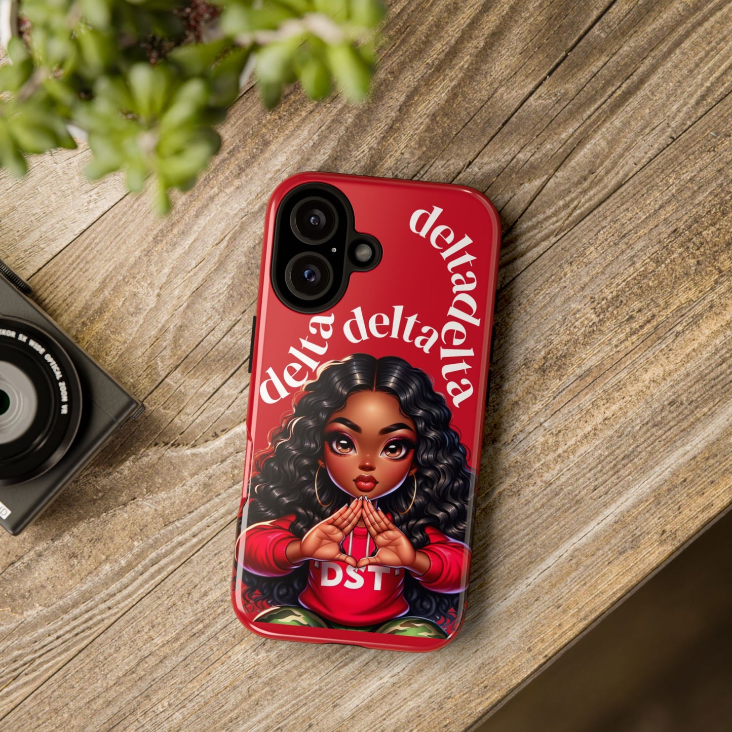 Delta Delta Tough Phone Case, Sorority Gifts, Cute Phone Accessories, Red Phone Cover, Greek Life