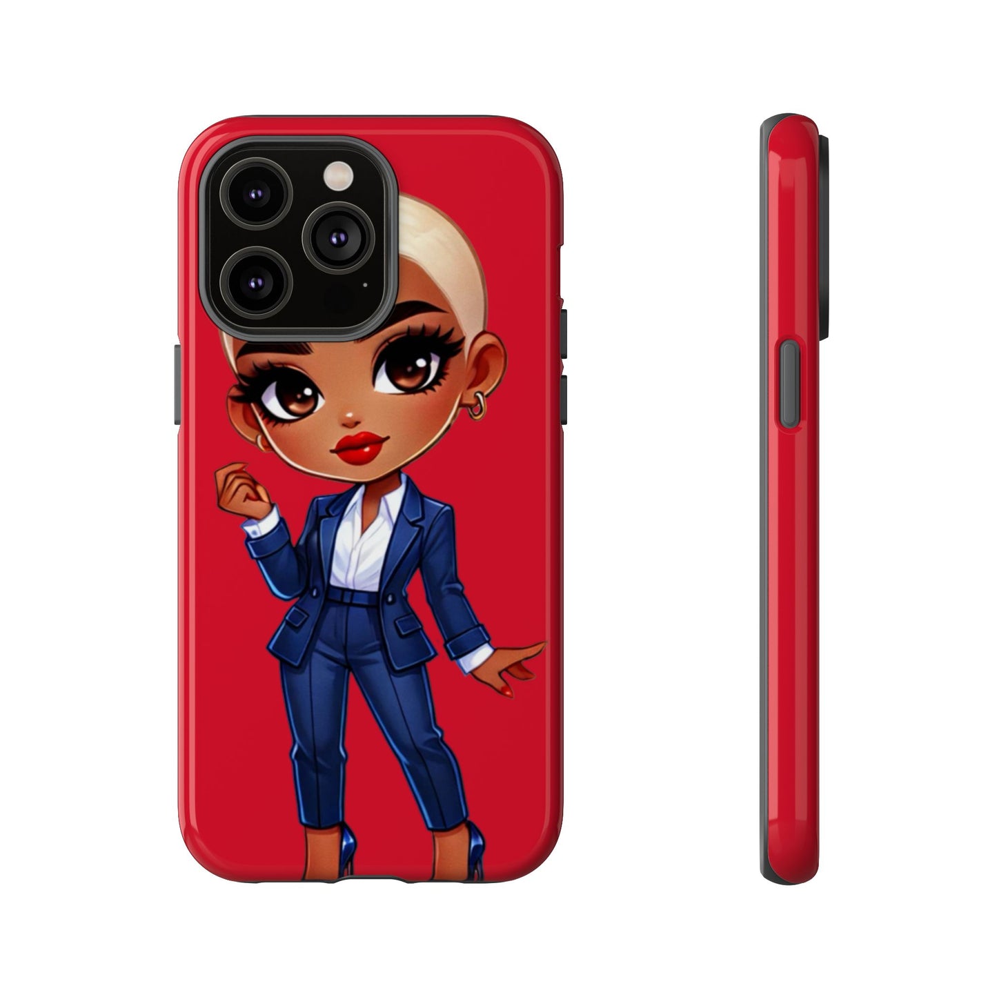 Stylish Phone Case with Confident “Deedra” Character Design, Protects Your Phone, Unique Gift, Trendy Accessory, Fashion Statement