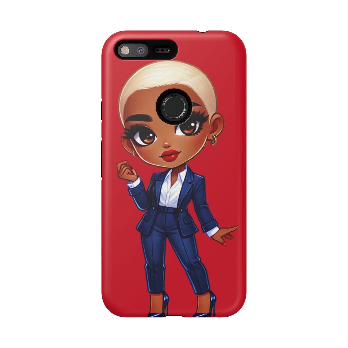 Stylish Phone Case with Confident “Deedra” Character Design, Protects Your Phone, Unique Gift, Trendy Accessory, Fashion Statement