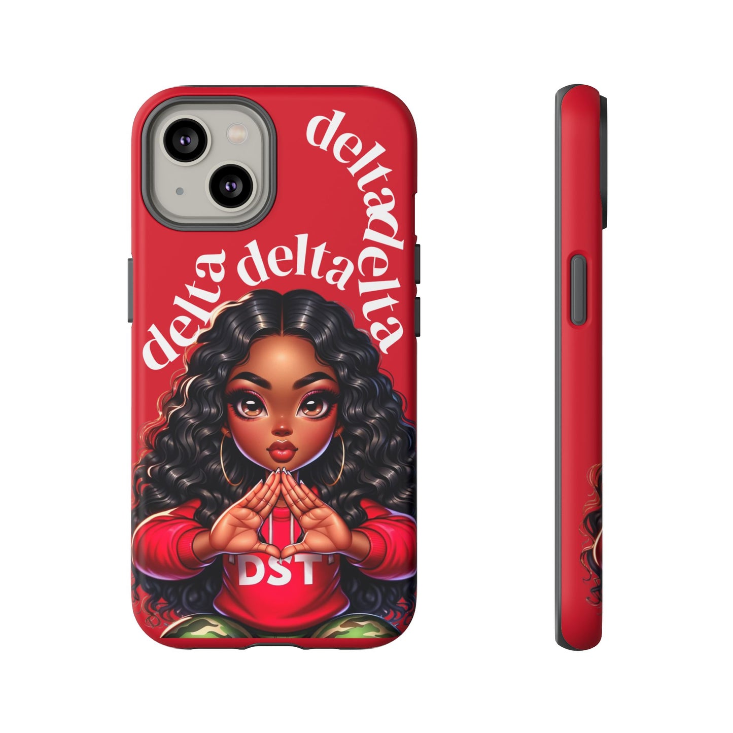 Delta Delta Tough Phone Case, Sorority Gifts, Cute Phone Accessories, Red Phone Cover, Greek Life