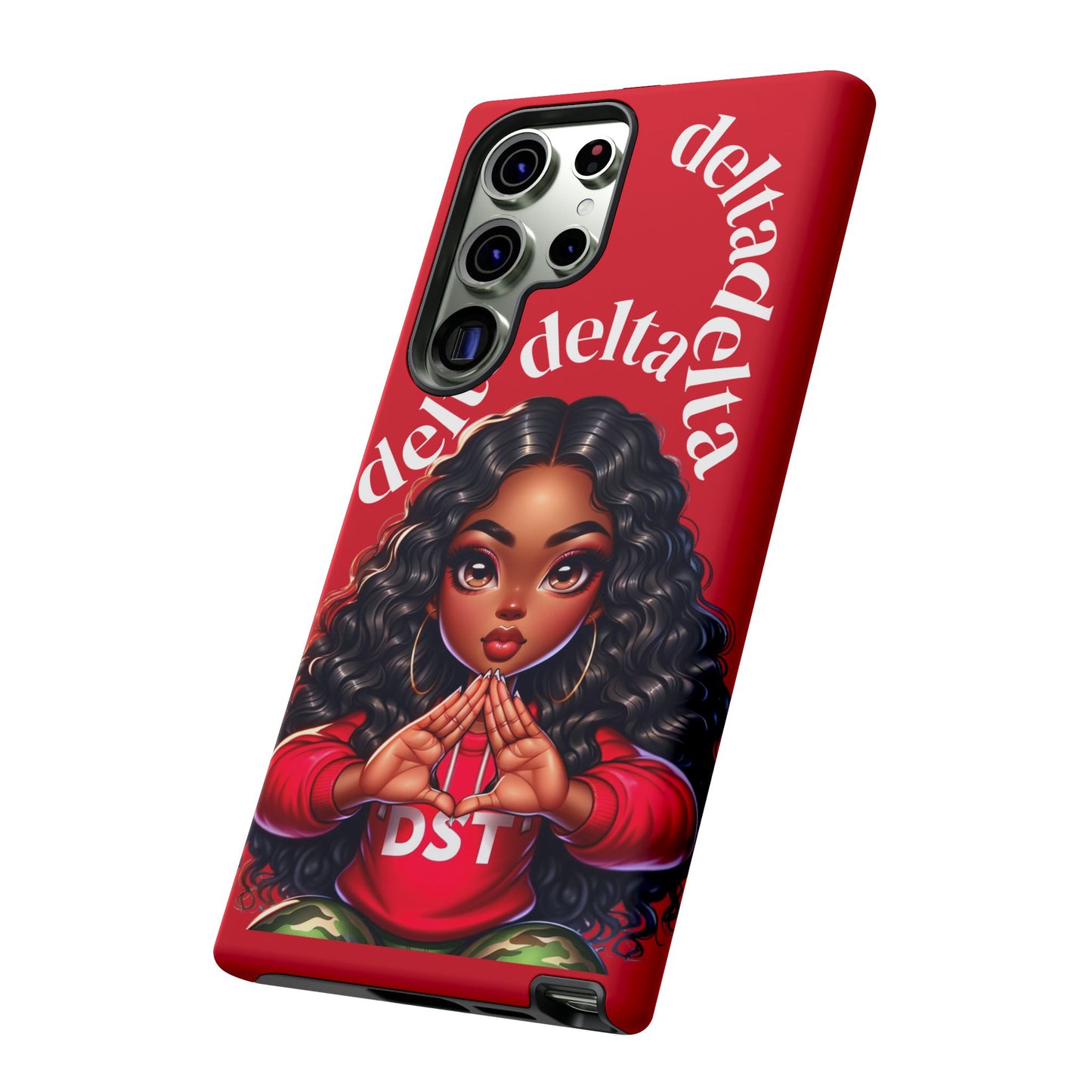 Delta Delta Tough Phone Case, Sorority Gifts, Cute Phone Accessories, Red Phone Cover, Greek Life