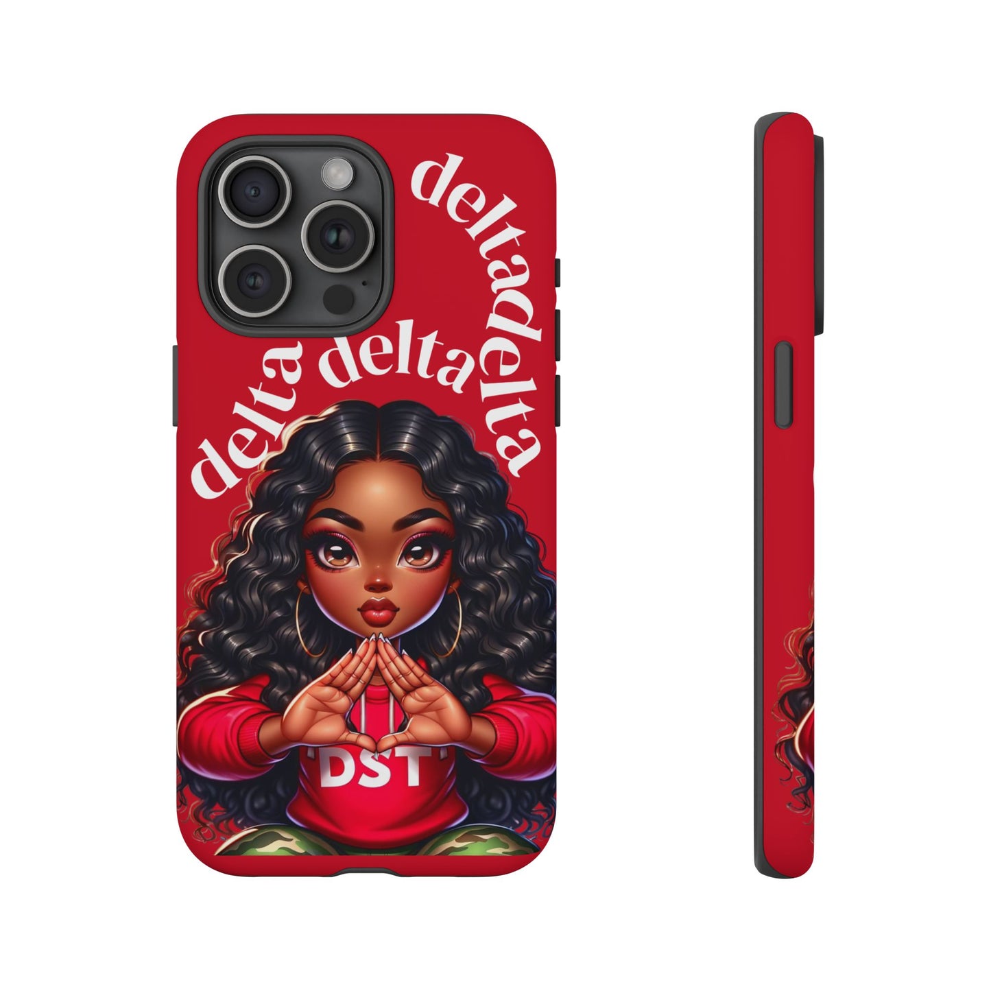 Delta Delta Tough Phone Case, Sorority Gifts, Cute Phone Accessories, Red Phone Cover, Greek Life
