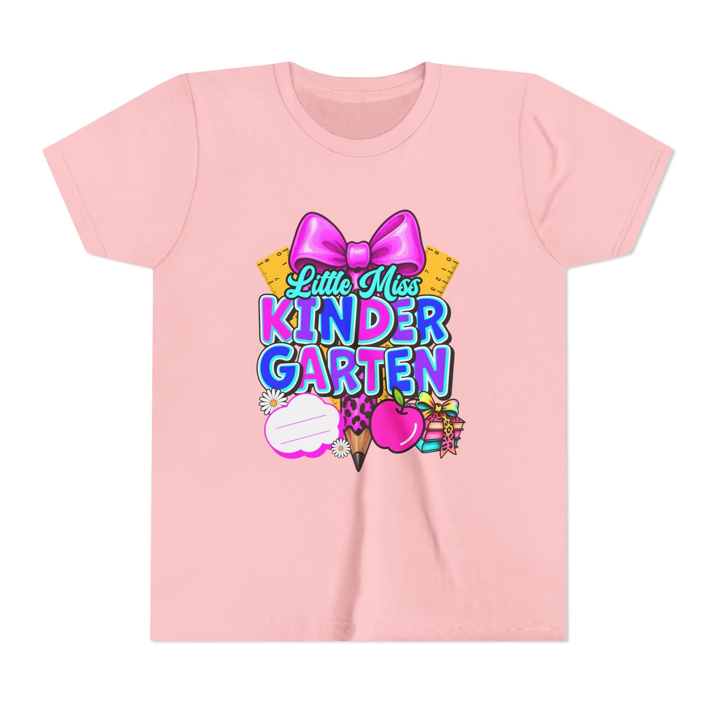 Little Miss Kindergarten Tee, Kids T-Shirt for Kindergarteners, Cute Gift for Back to School, Fun Classroom Wear, Birthday Gift