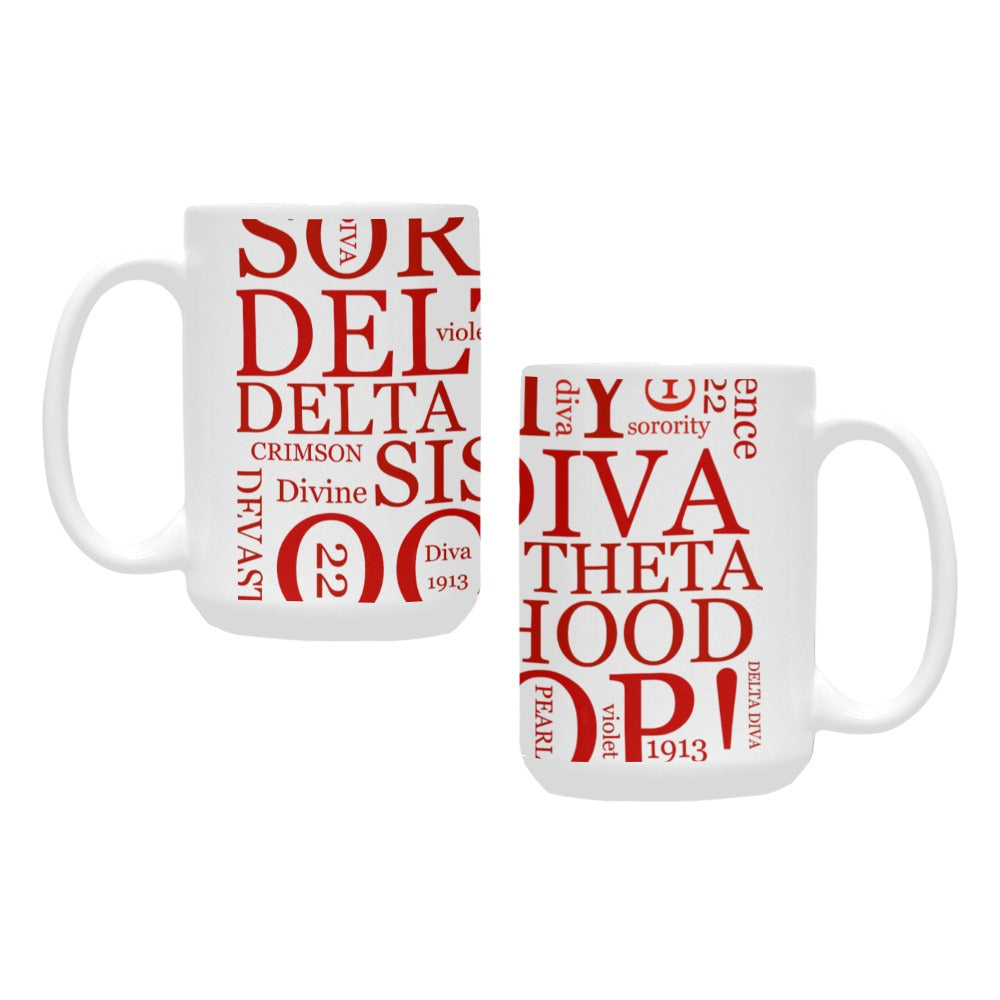 DST word cloud mug Custom Ceramic Mug (15OZ)