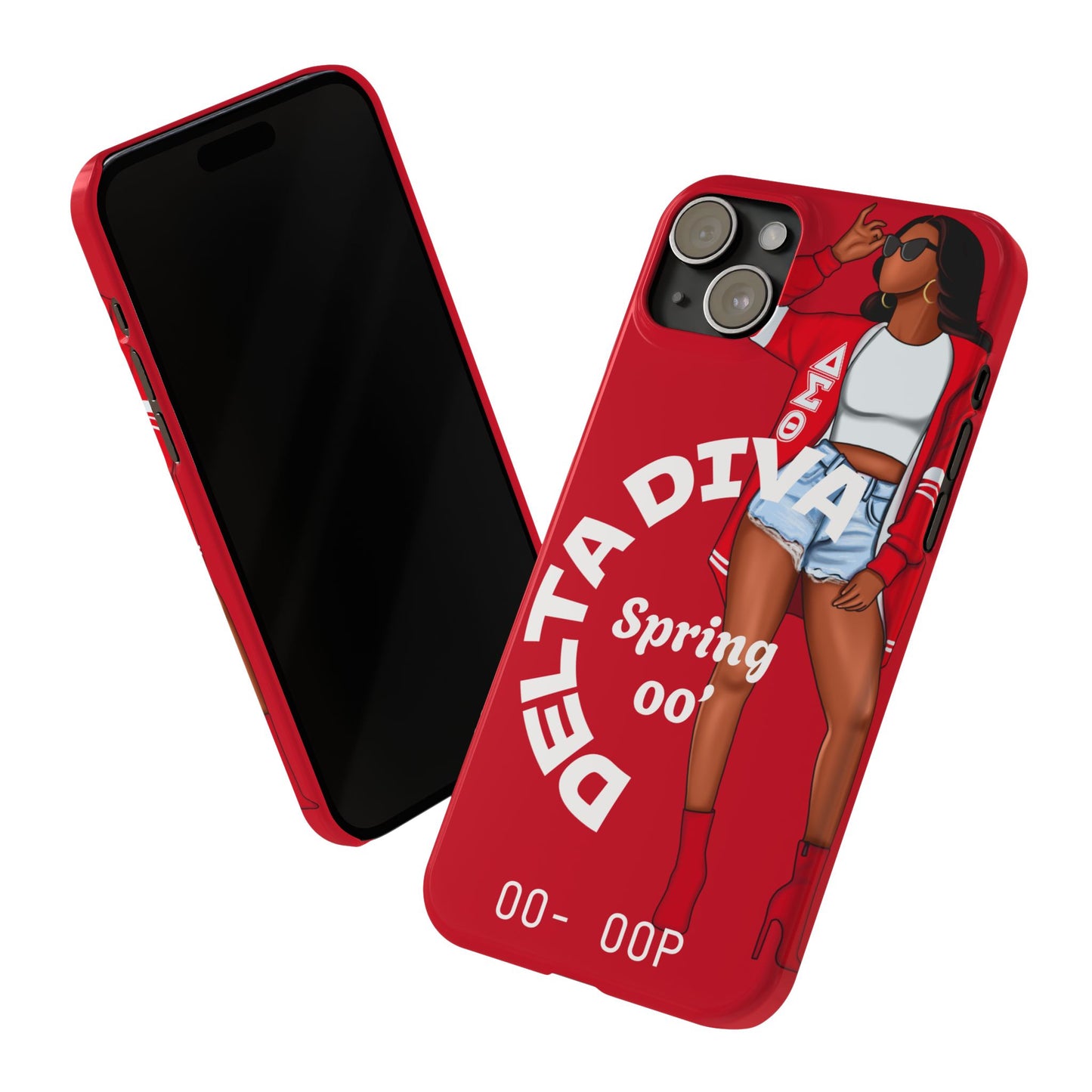 Personalize Delta Diva Soror Chic Slim Phone Case, Stylish Phone Cover, Trendy Gadget Accessory, Gifts for Her,Personalized Phone Protection