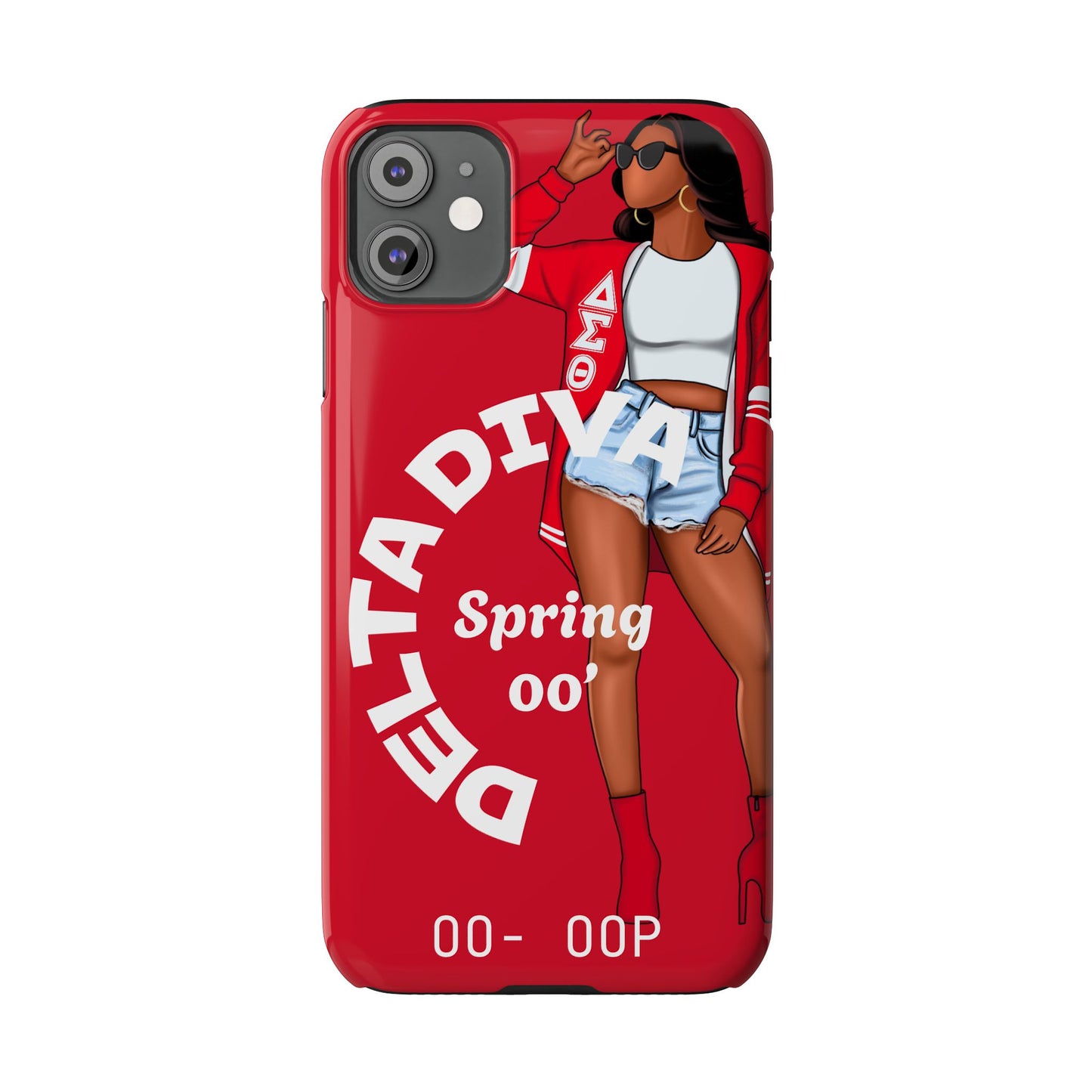 Personalize Delta Diva Soror Chic Slim Phone Case, Stylish Phone Cover, Trendy Gadget Accessory, Gifts for Her,Personalized Phone Protection