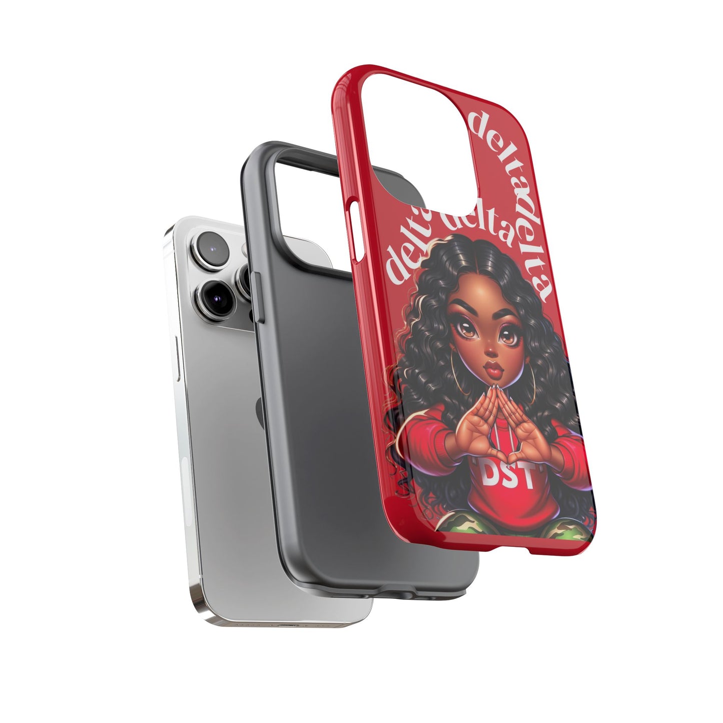 Delta Delta Tough Phone Case, Sorority Gifts, Cute Phone Accessories, Red Phone Cover, Greek Life
