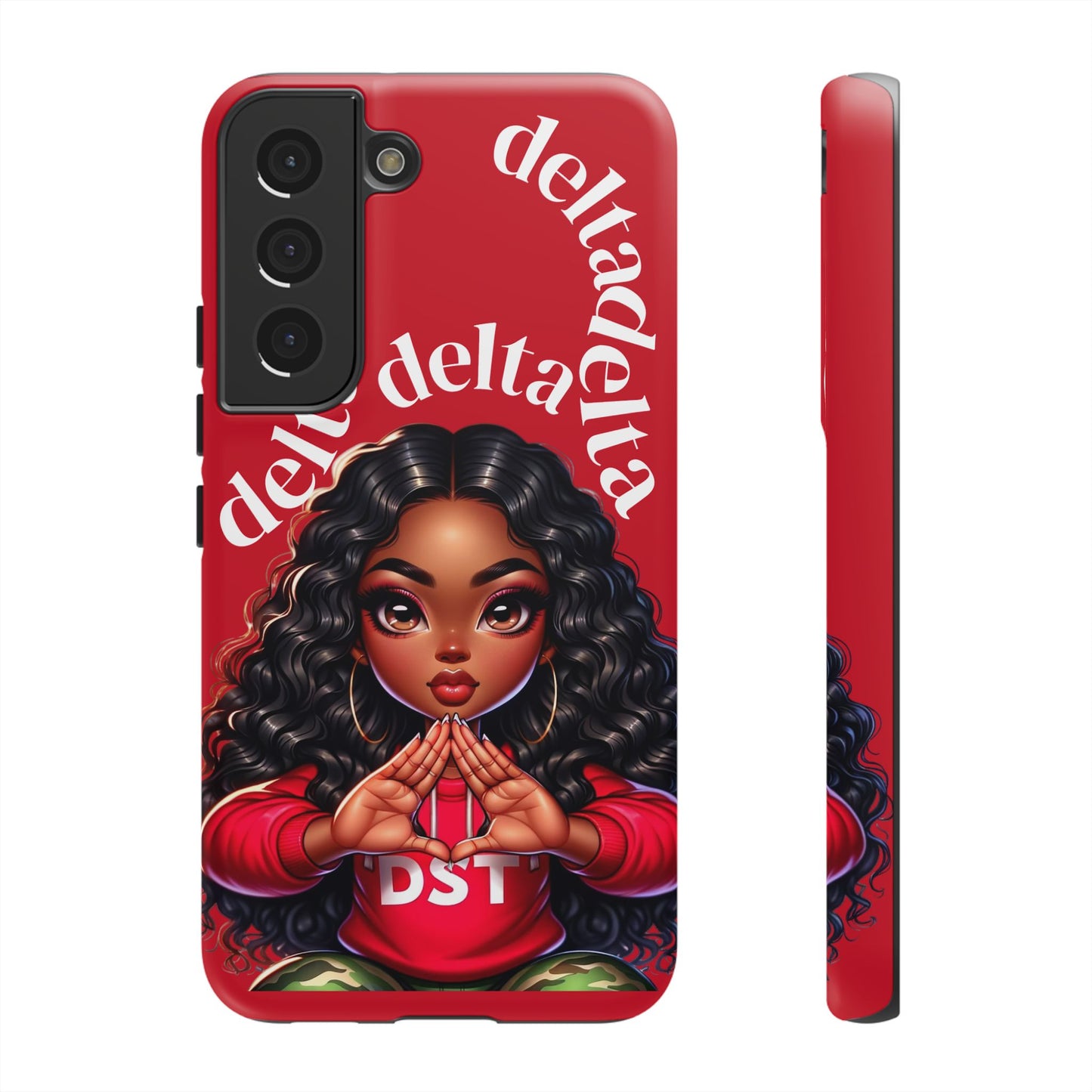 Delta Delta Tough Phone Case, Sorority Gifts, Cute Phone Accessories, Red Phone Cover, Greek Life
