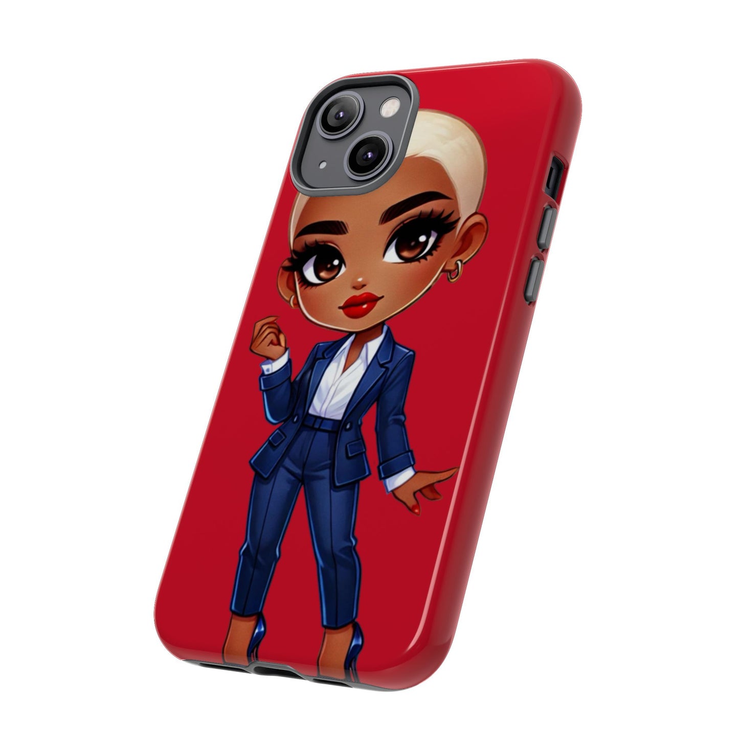 Stylish Phone Case with Confident “Deedra” Character Design, Protects Your Phone, Unique Gift, Trendy Accessory, Fashion Statement