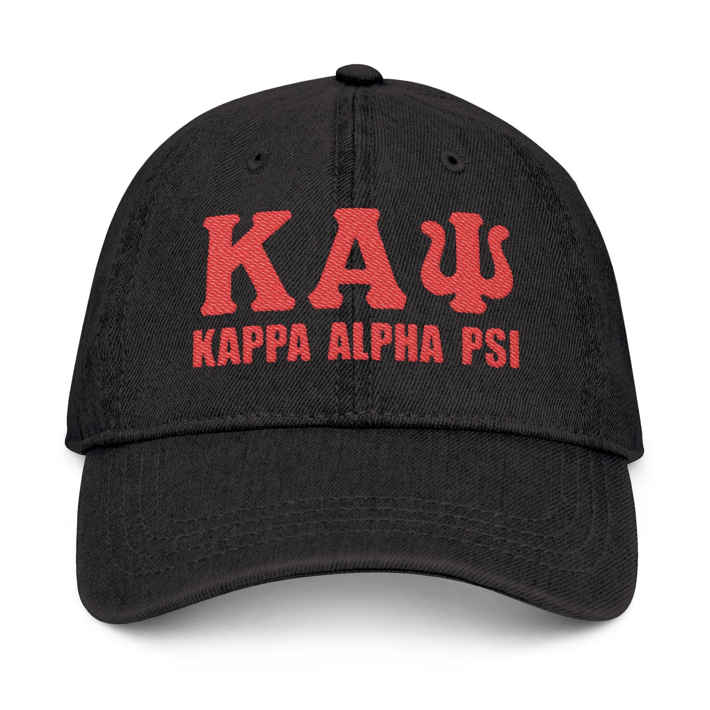 Kappa Alpha Psi Embroidered Denim Hat - Stylish & Casual Cap for Fraternity Events