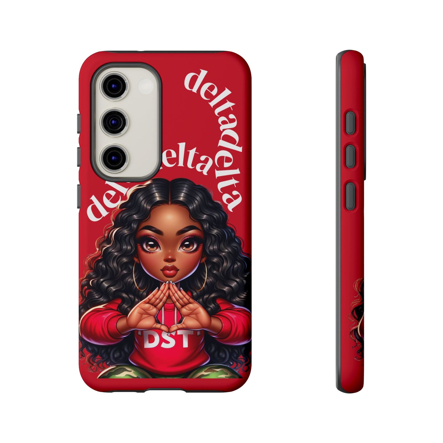 Delta Delta Tough Phone Case, Sorority Gifts, Cute Phone Accessories, Red Phone Cover, Greek Life