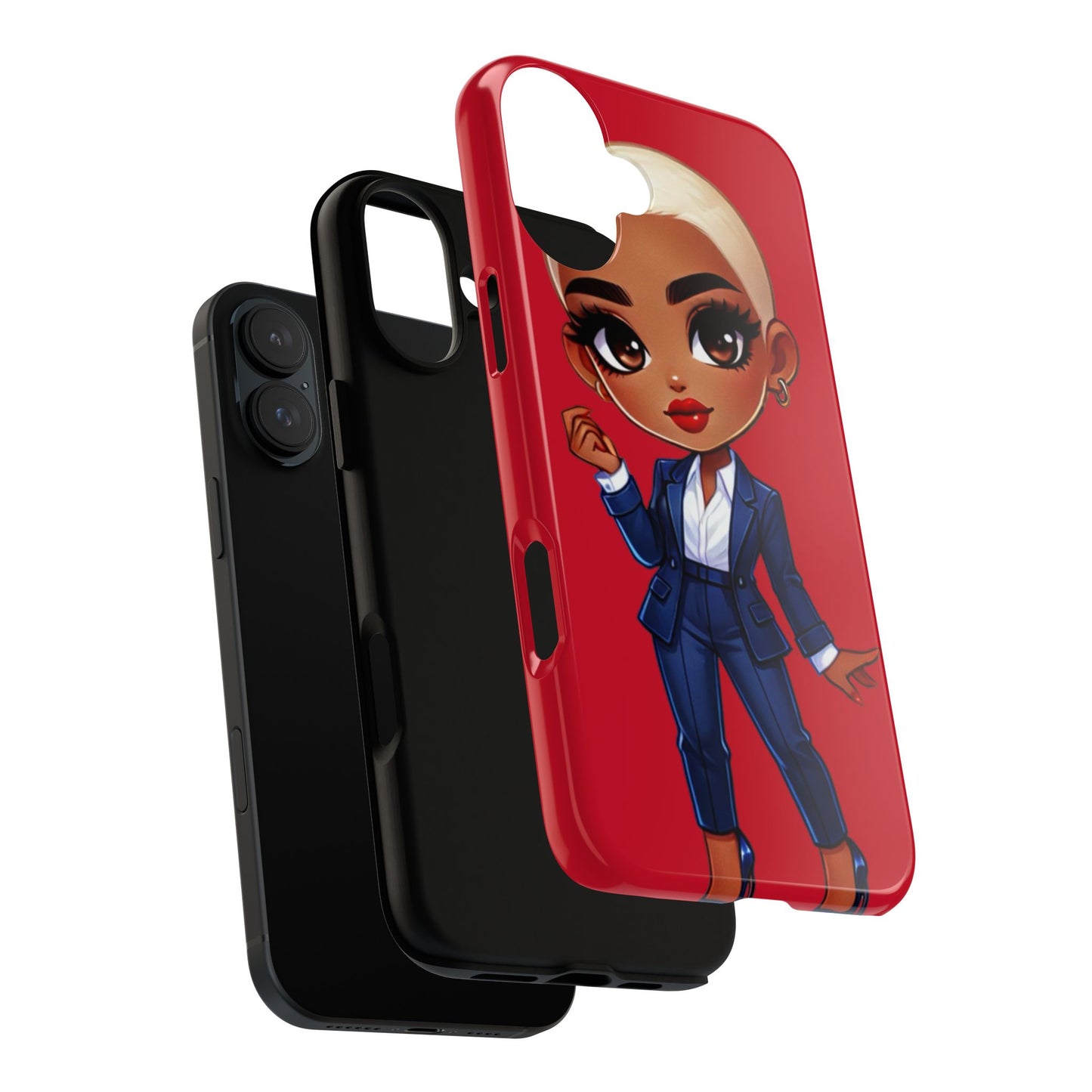 Stylish Phone Case with Confident “Deedra” Character Design, Protects Your Phone, Unique Gift, Trendy Accessory, Fashion Statement
