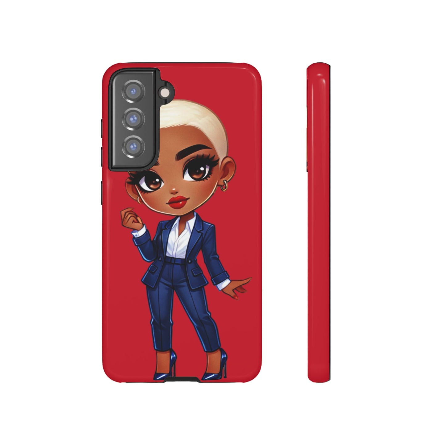 Stylish Phone Case with Confident “Deedra” Character Design, Protects Your Phone, Unique Gift, Trendy Accessory, Fashion Statement