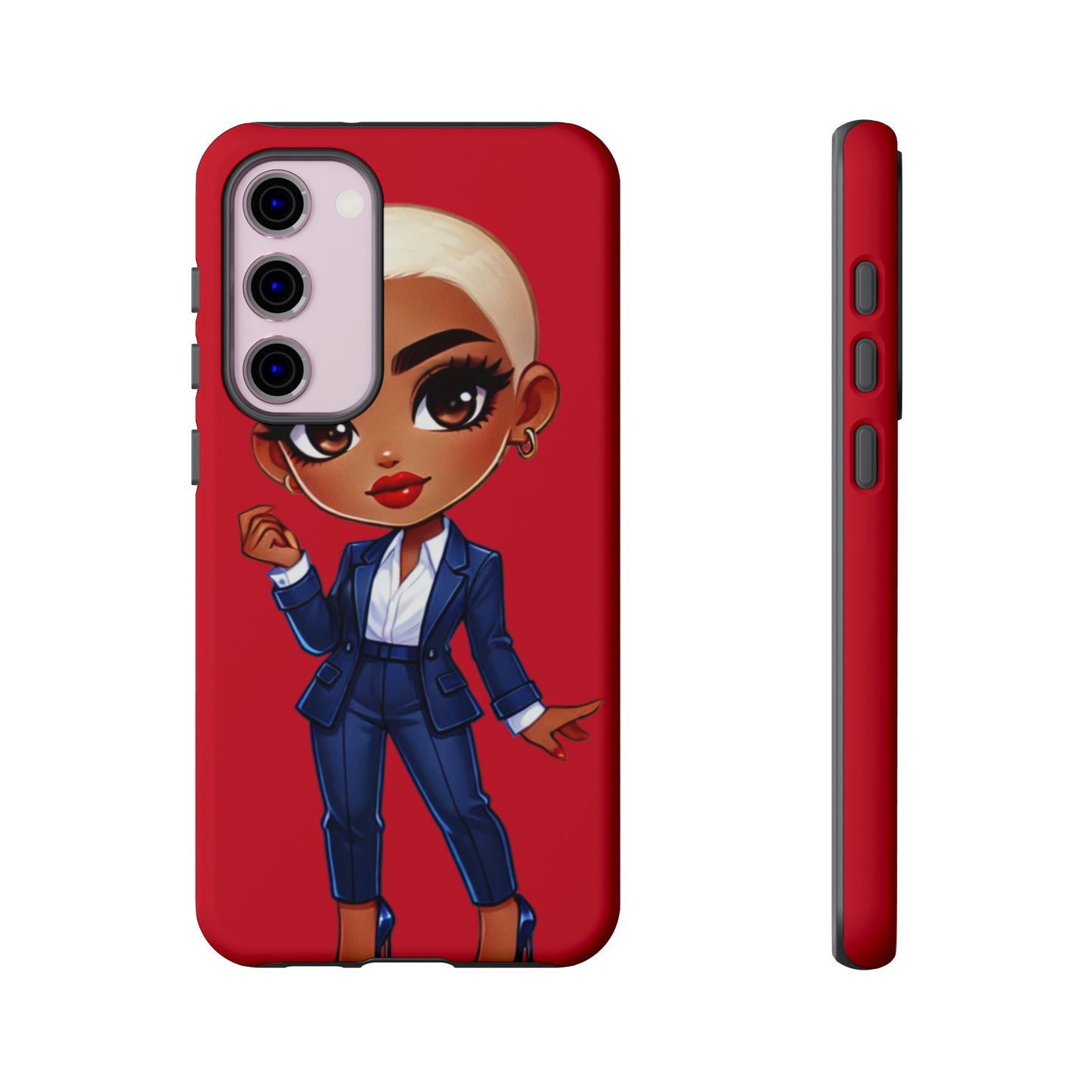 Stylish Phone Case with Confident “Deedra” Character Design, Protects Your Phone, Unique Gift, Trendy Accessory, Fashion Statement