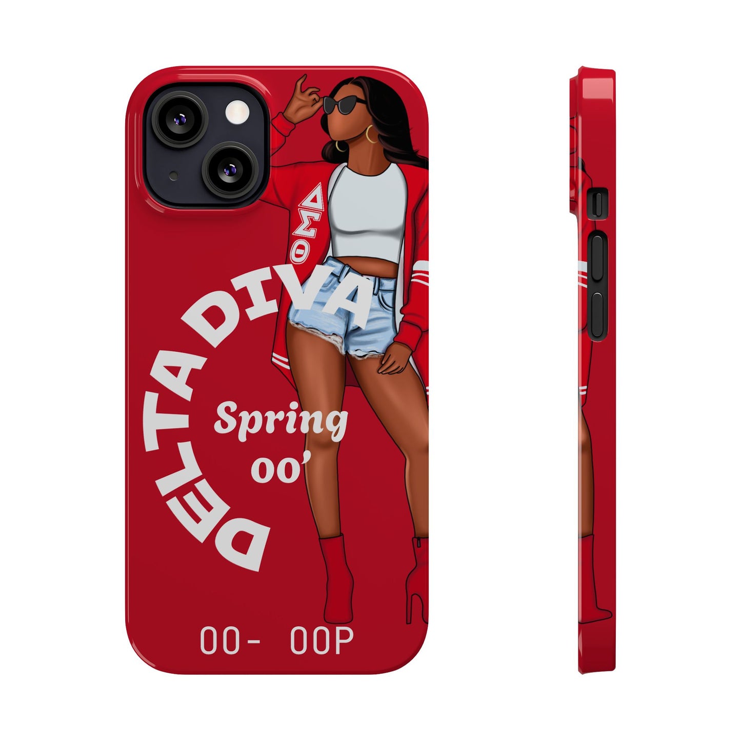 Personalize Delta Diva Soror Chic Slim Phone Case, Stylish Phone Cover, Trendy Gadget Accessory, Gifts for Her,Personalized Phone Protection