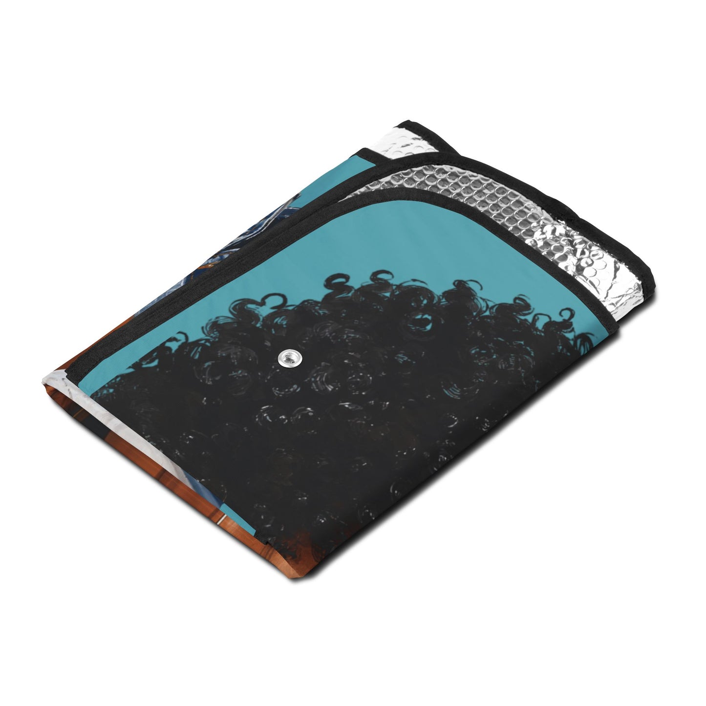 Afro Puff Girl Illustration Car Sun Shade | Front Windshield Sunshade