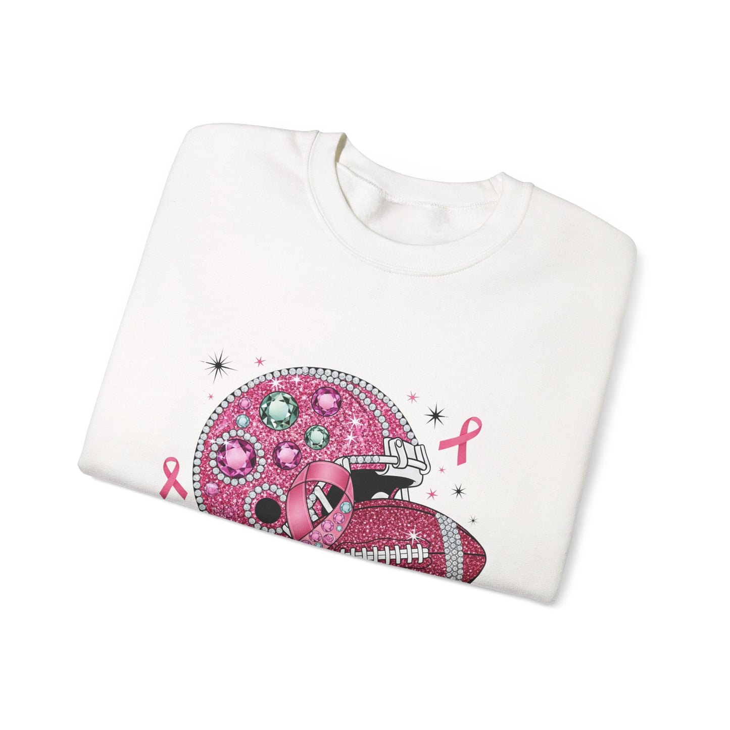 Pink Helmet Breast Cancer Awareness Sweatshirt - Tackle Breast Cancer, Unisex Crewneck, Gift for Sports Lovers, October Awareness, Supportive [...]