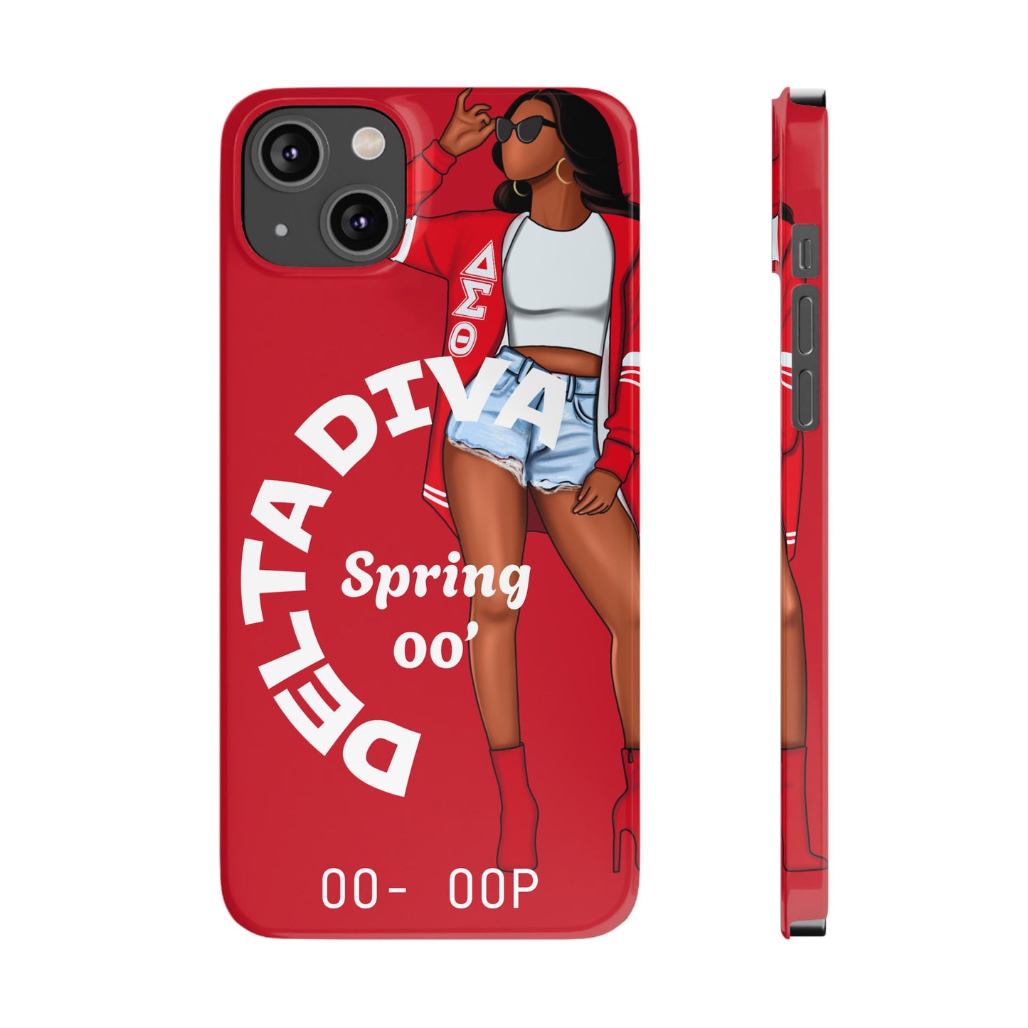 Personalize Delta Diva Soror Chic Slim Phone Case, Stylish Phone Cover, Trendy Gadget Accessory, Gifts for Her,Personalized Phone Protection