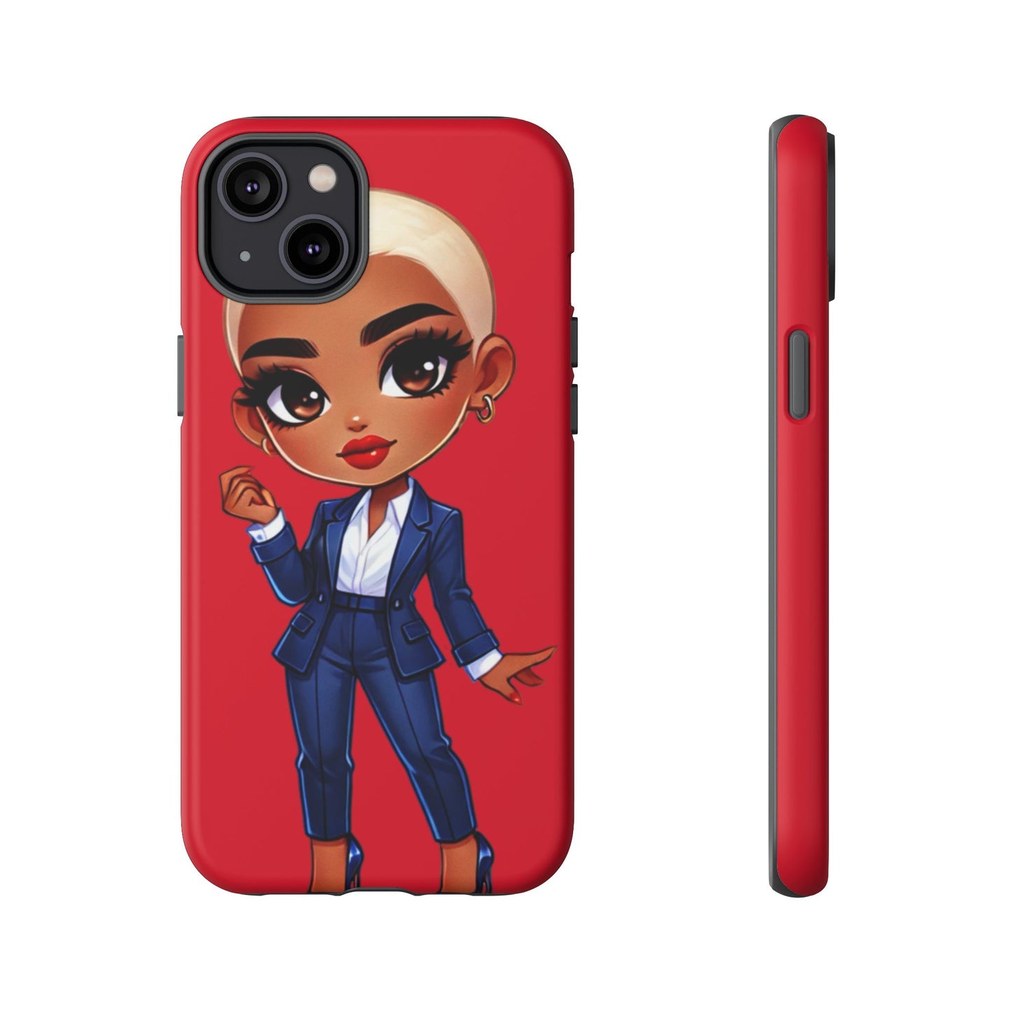 Stylish Phone Case with Confident “Deedra” Character Design, Protects Your Phone, Unique Gift, Trendy Accessory, Fashion Statement