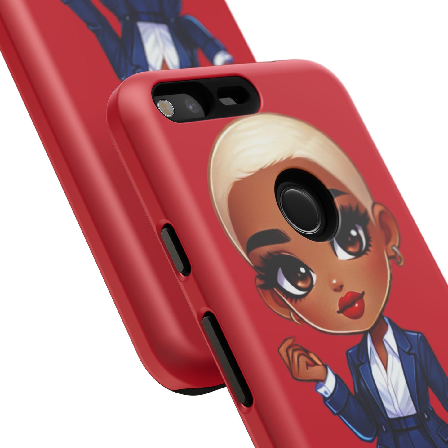 Stylish Phone Case with Confident “Deedra” Character Design, Protects Your Phone, Unique Gift, Trendy Accessory, Fashion Statement