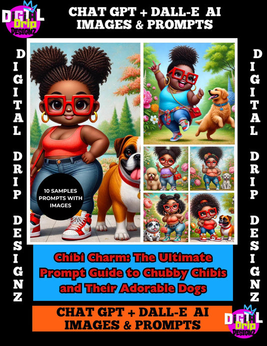 Chubby Chibi Characters & Cute Dogs Chibi Charm Prompt Guide | Create Chubby Chibi Characters Cute Dogs with AI | Digital Art Tutorial PDF
