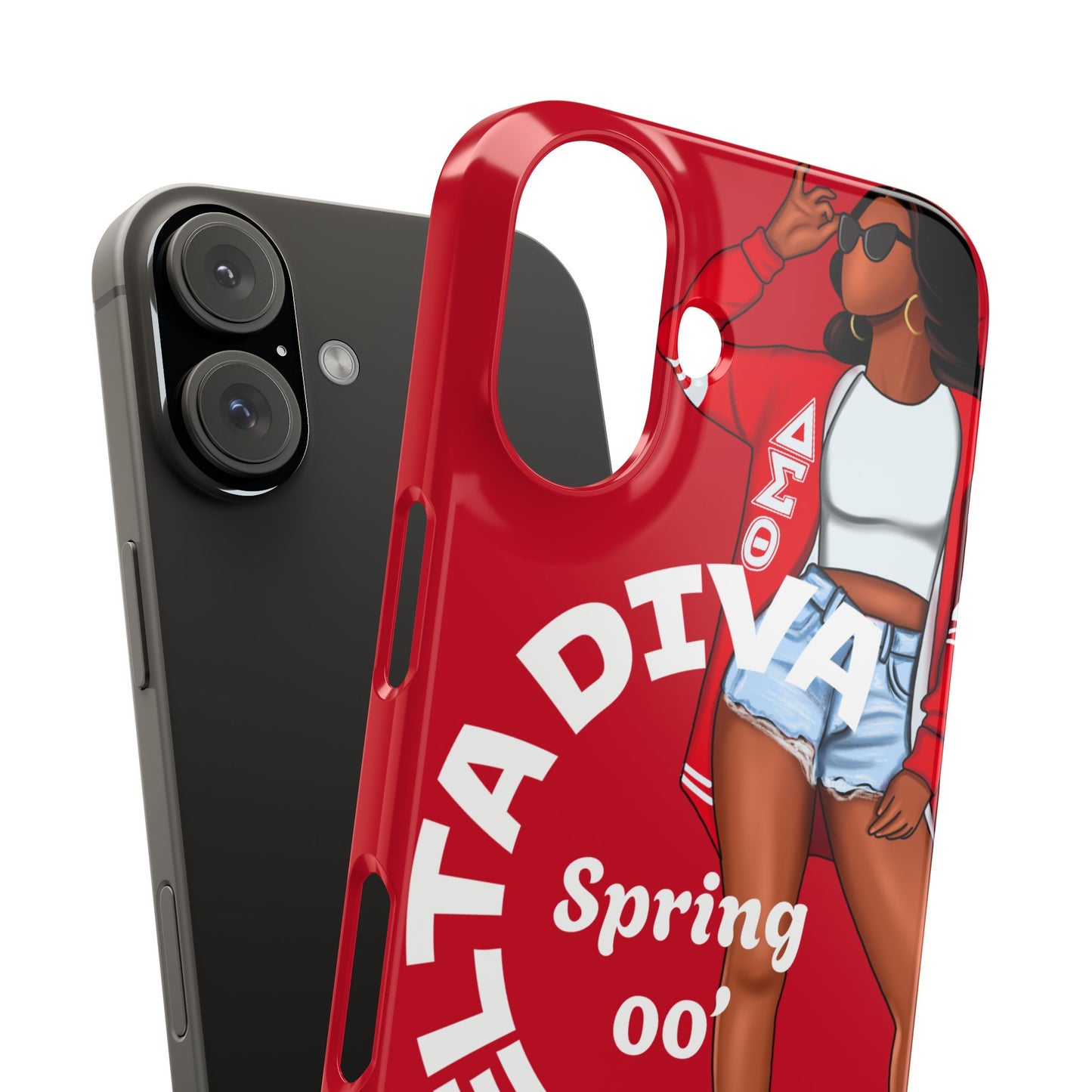 Personalize Delta Diva Soror Chic Slim Phone Case, Stylish Phone Cover, Trendy Gadget Accessory, Gifts for Her,Personalized Phone Protection
