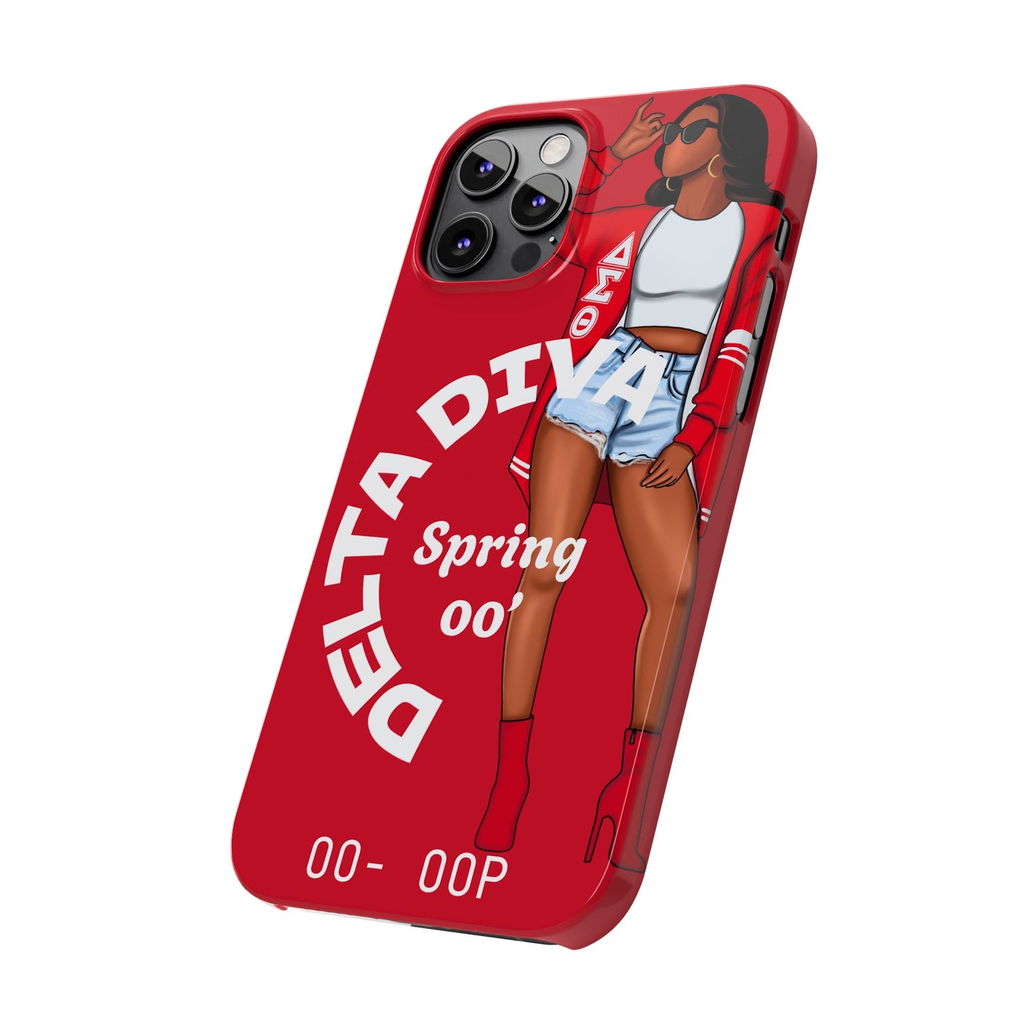 Personalize Delta Diva Soror Chic Slim Phone Case, Stylish Phone Cover, Trendy Gadget Accessory, Gifts for Her,Personalized Phone Protection