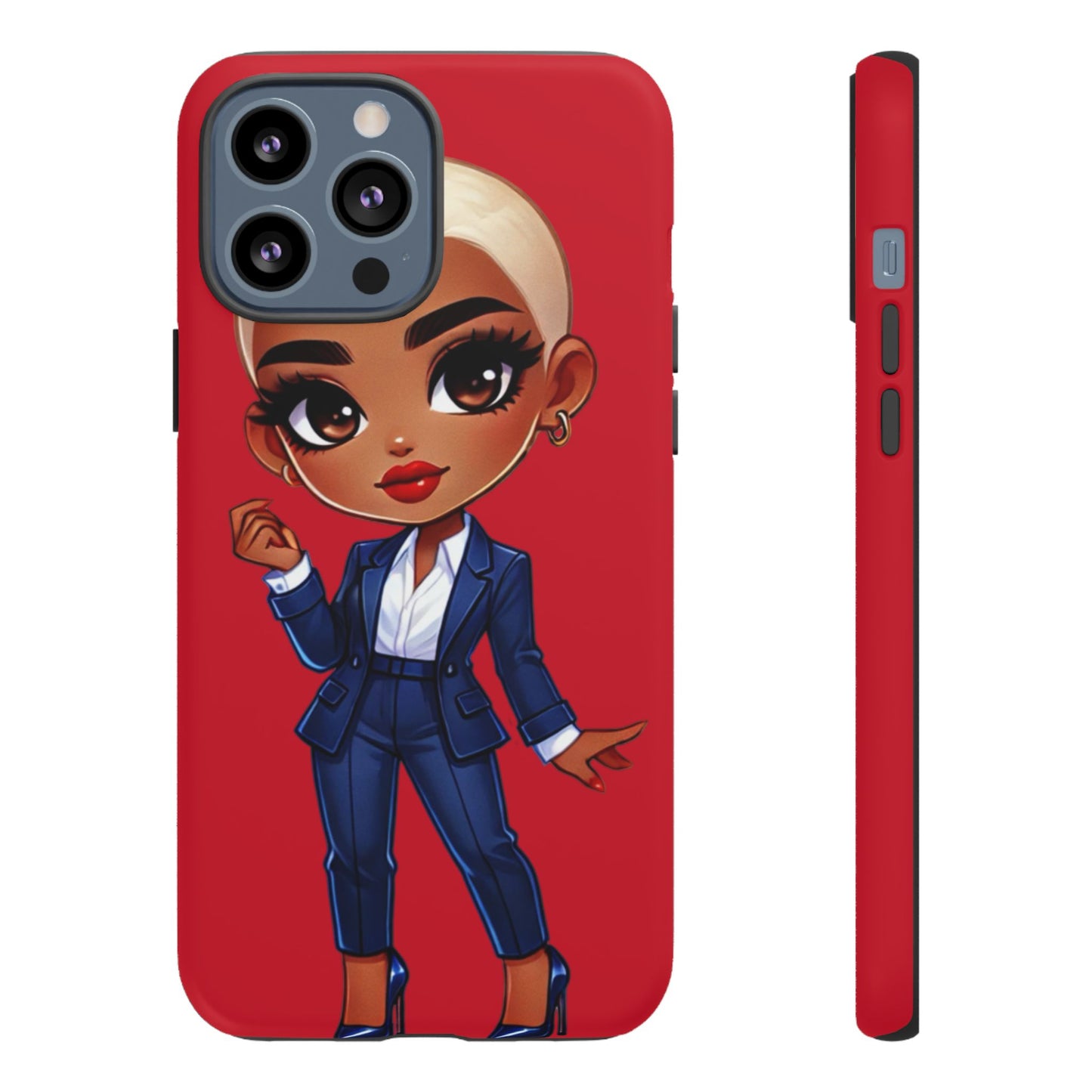 Stylish Phone Case with Confident “Deedra” Character Design, Protects Your Phone, Unique Gift, Trendy Accessory, Fashion Statement