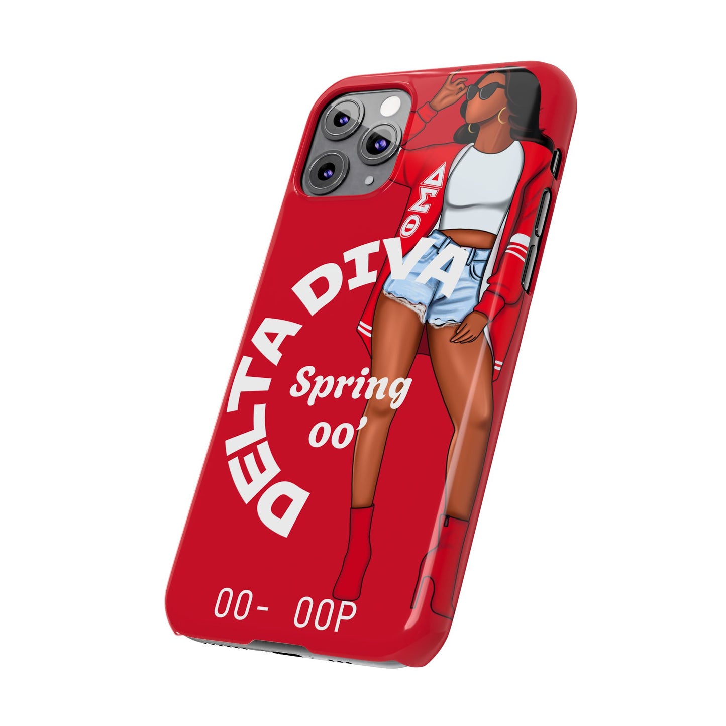 Personalize Delta Diva Soror Chic Slim Phone Case, Stylish Phone Cover, Trendy Gadget Accessory, Gifts for Her,Personalized Phone Protection