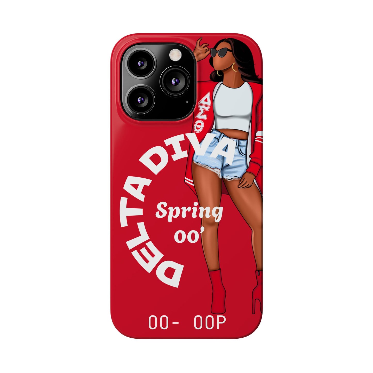 Personalize Delta Diva Soror Chic Slim Phone Case, Stylish Phone Cover, Trendy Gadget Accessory, Gifts for Her,Personalized Phone Protection